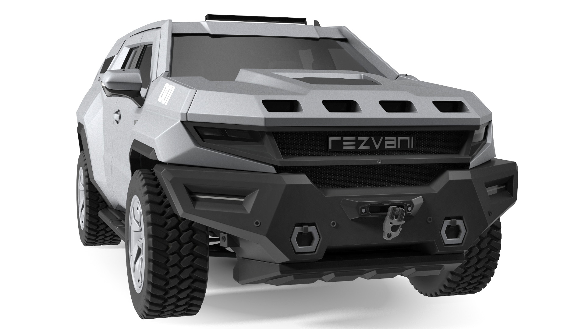2023 Rezvani Vengeance Armored SUV Lights Off Rigged 3D