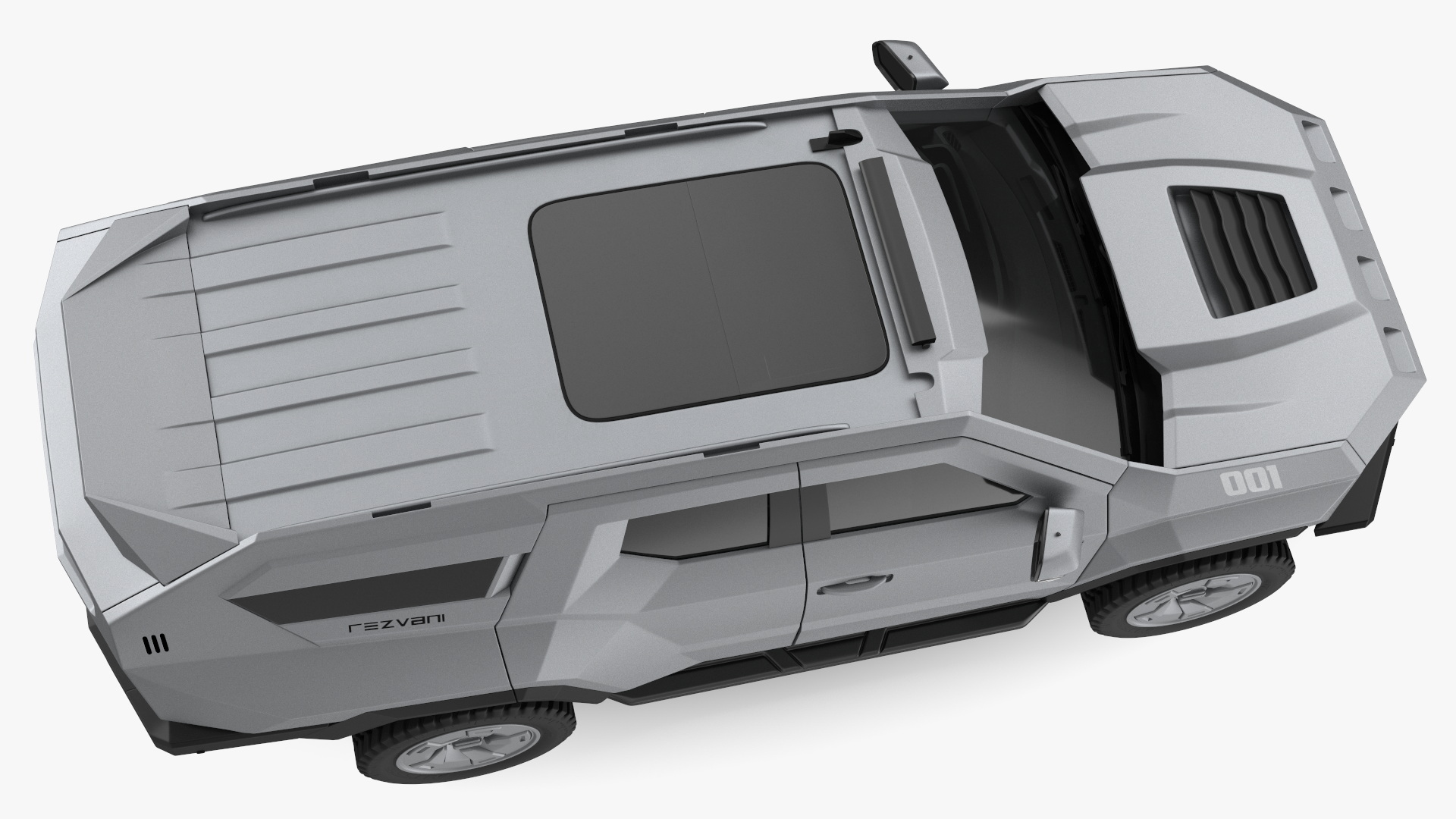 2023 Rezvani Vengeance Armored SUV Lights Off Rigged 3D