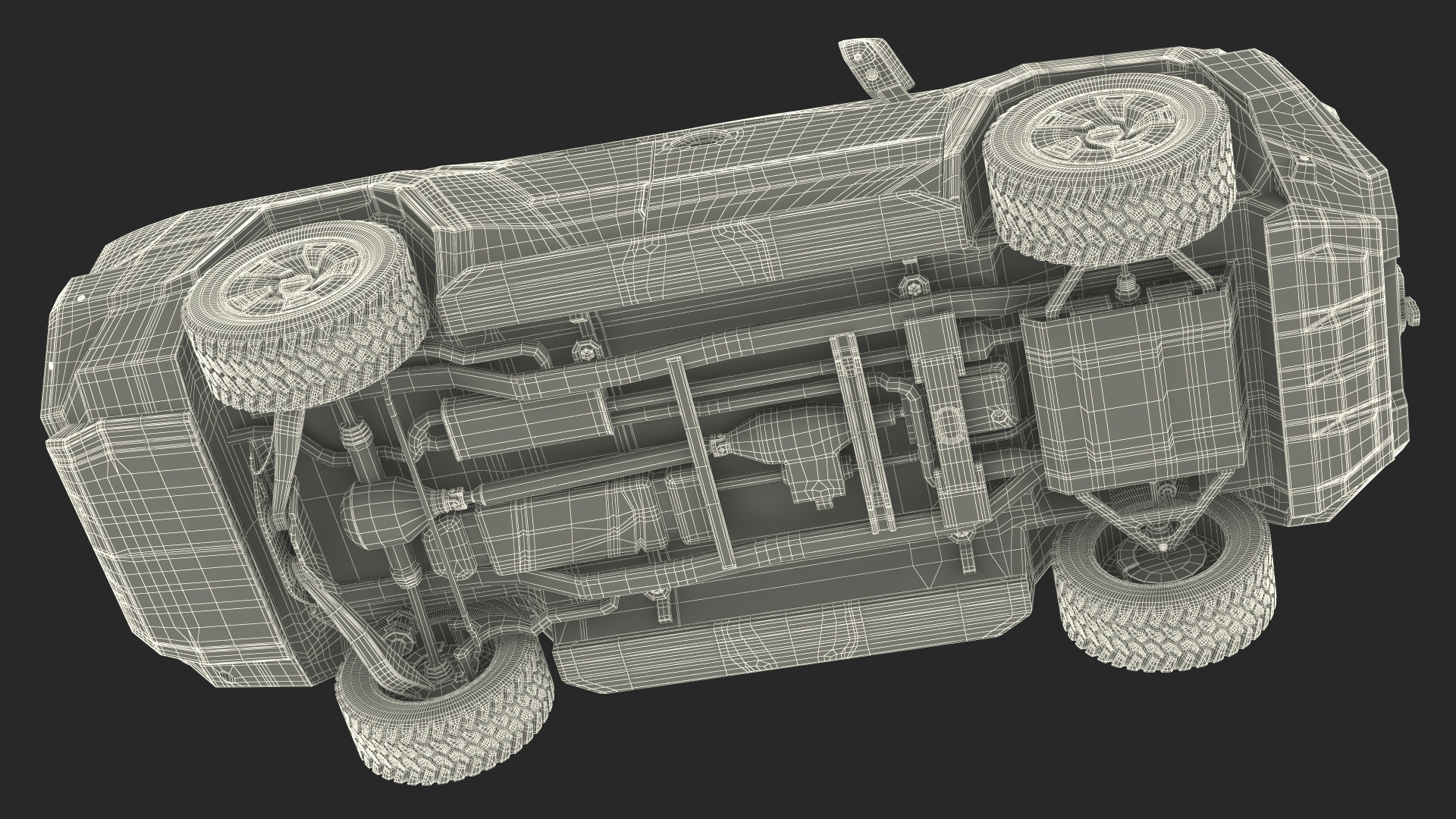 2023 Rezvani Vengeance Armored SUV Lights Off Rigged 3D