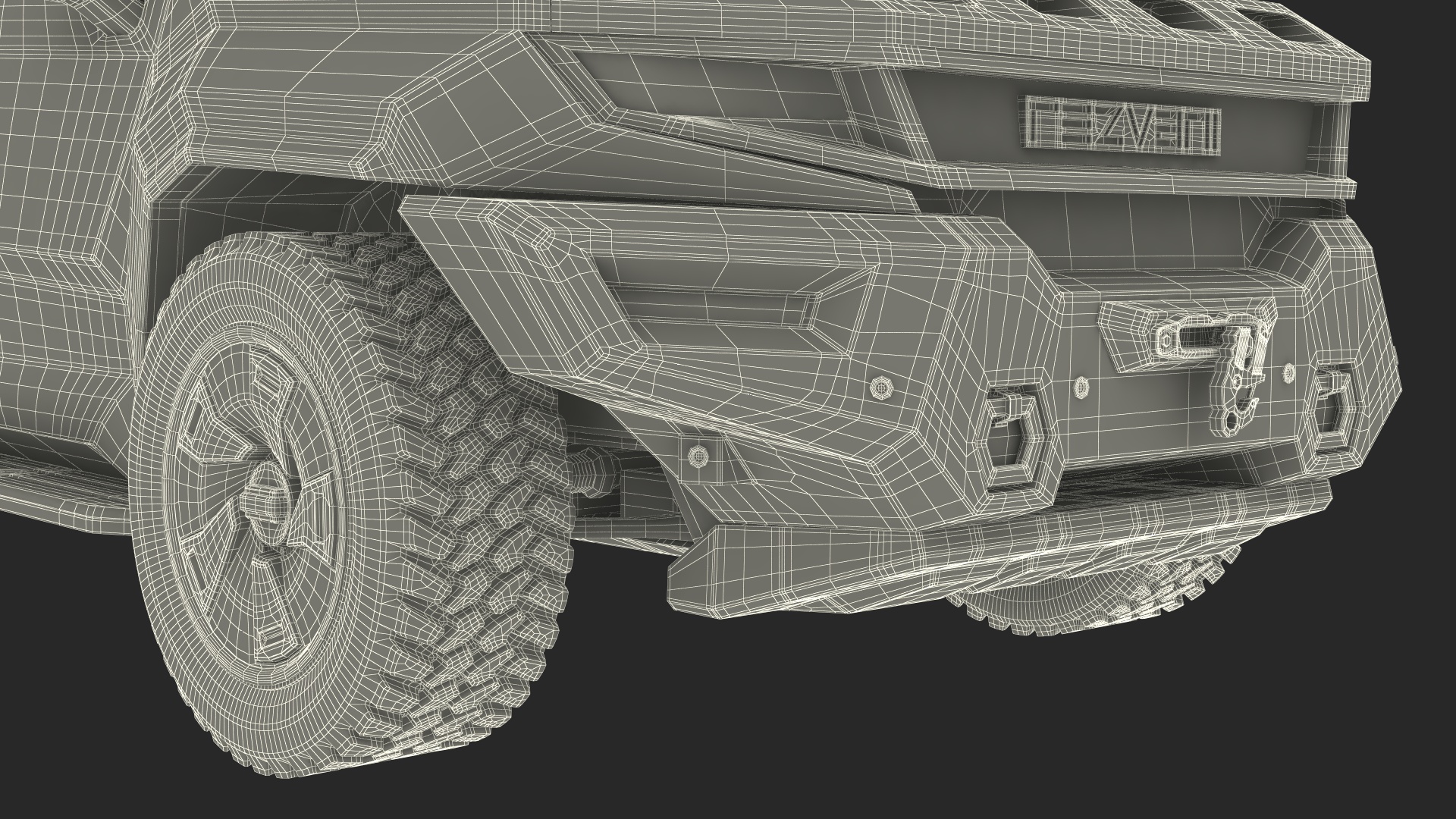 2023 Rezvani Vengeance Armored SUV Lights Off Rigged 3D