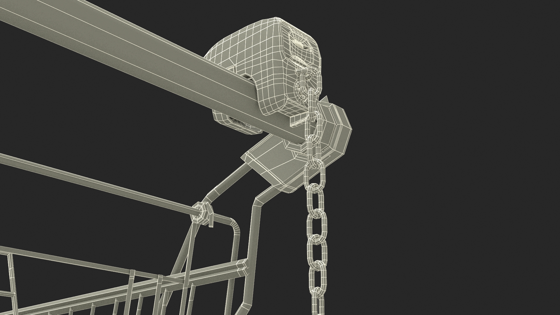 3D Trolley Shopping Cart with Coin Lock System model