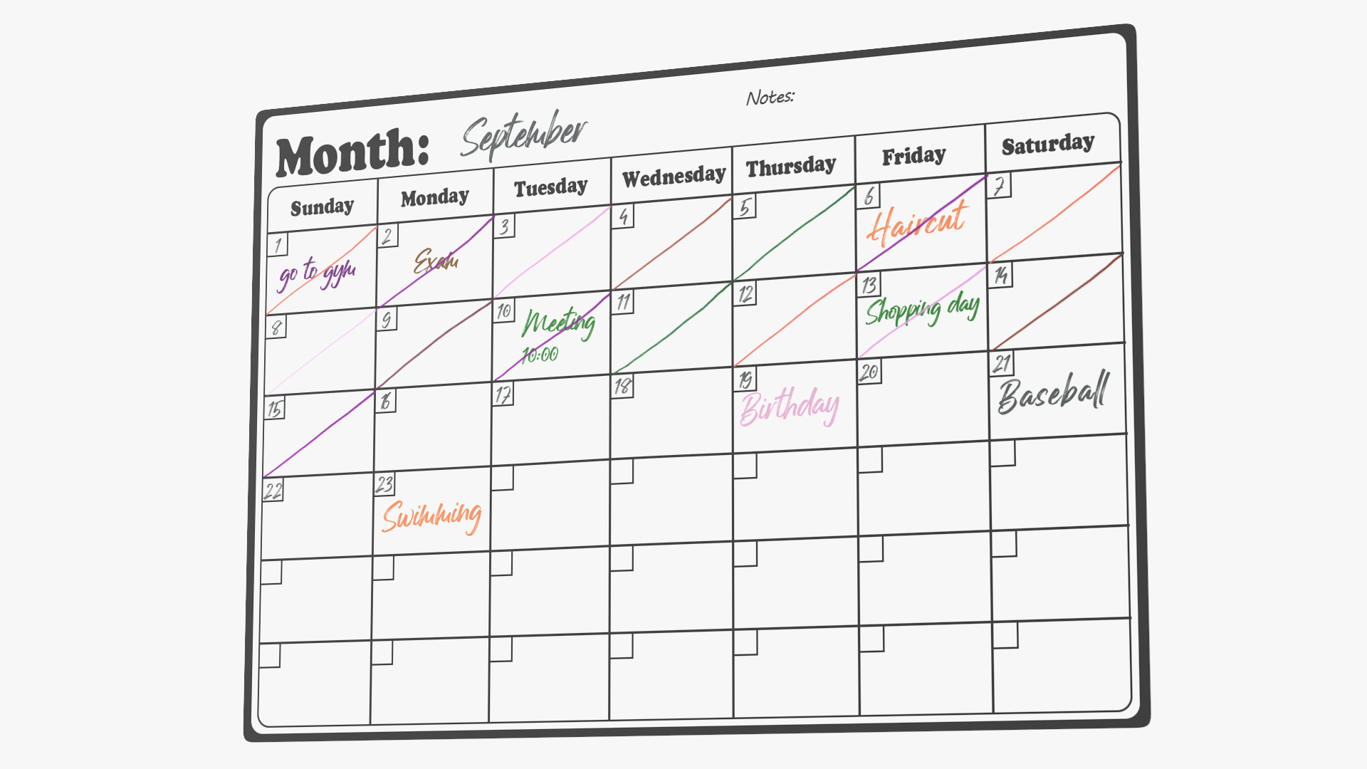 Magnetic Fridge Calendar 3D model