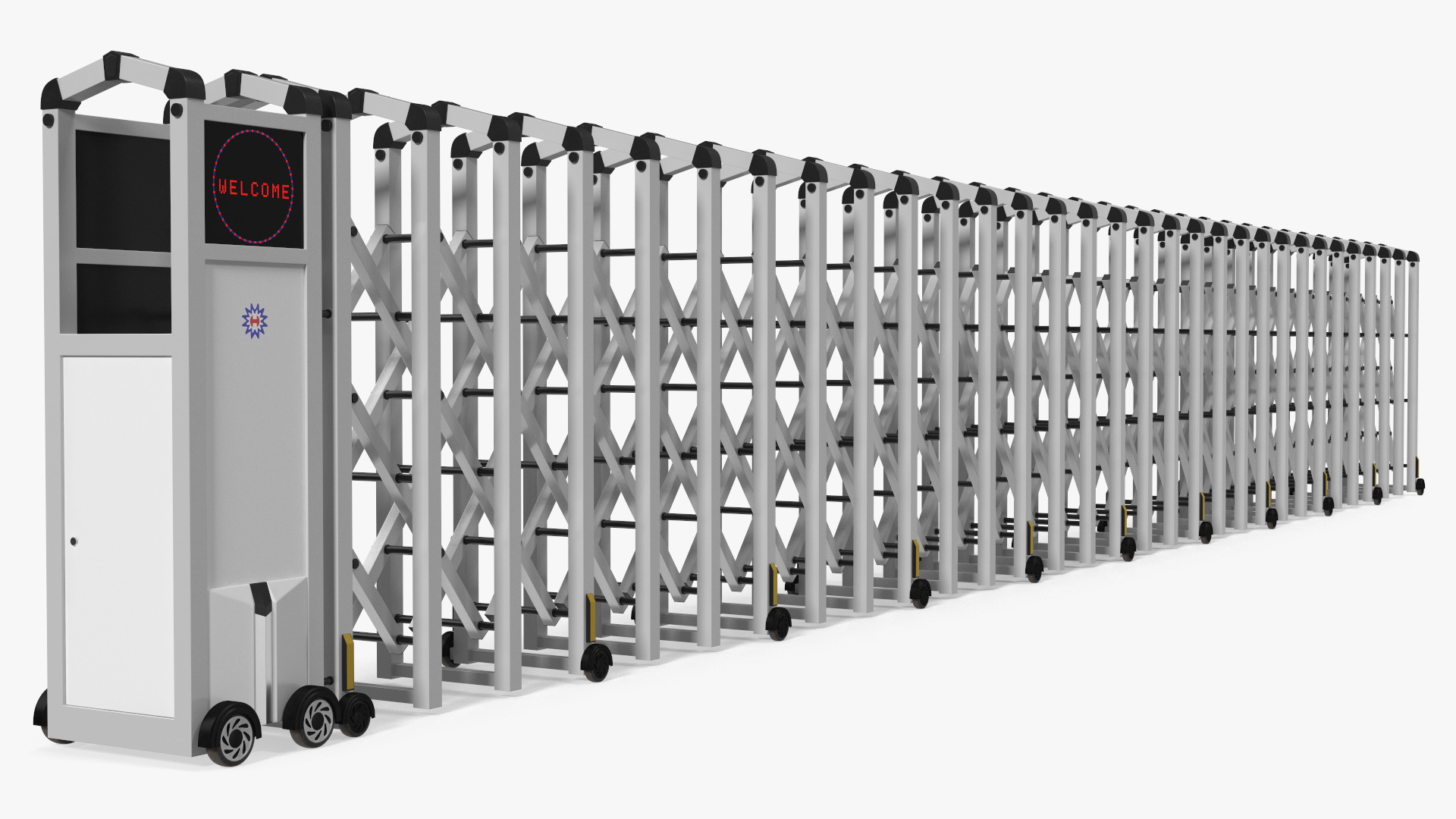 3D Electric Sliding Retractable Gate model