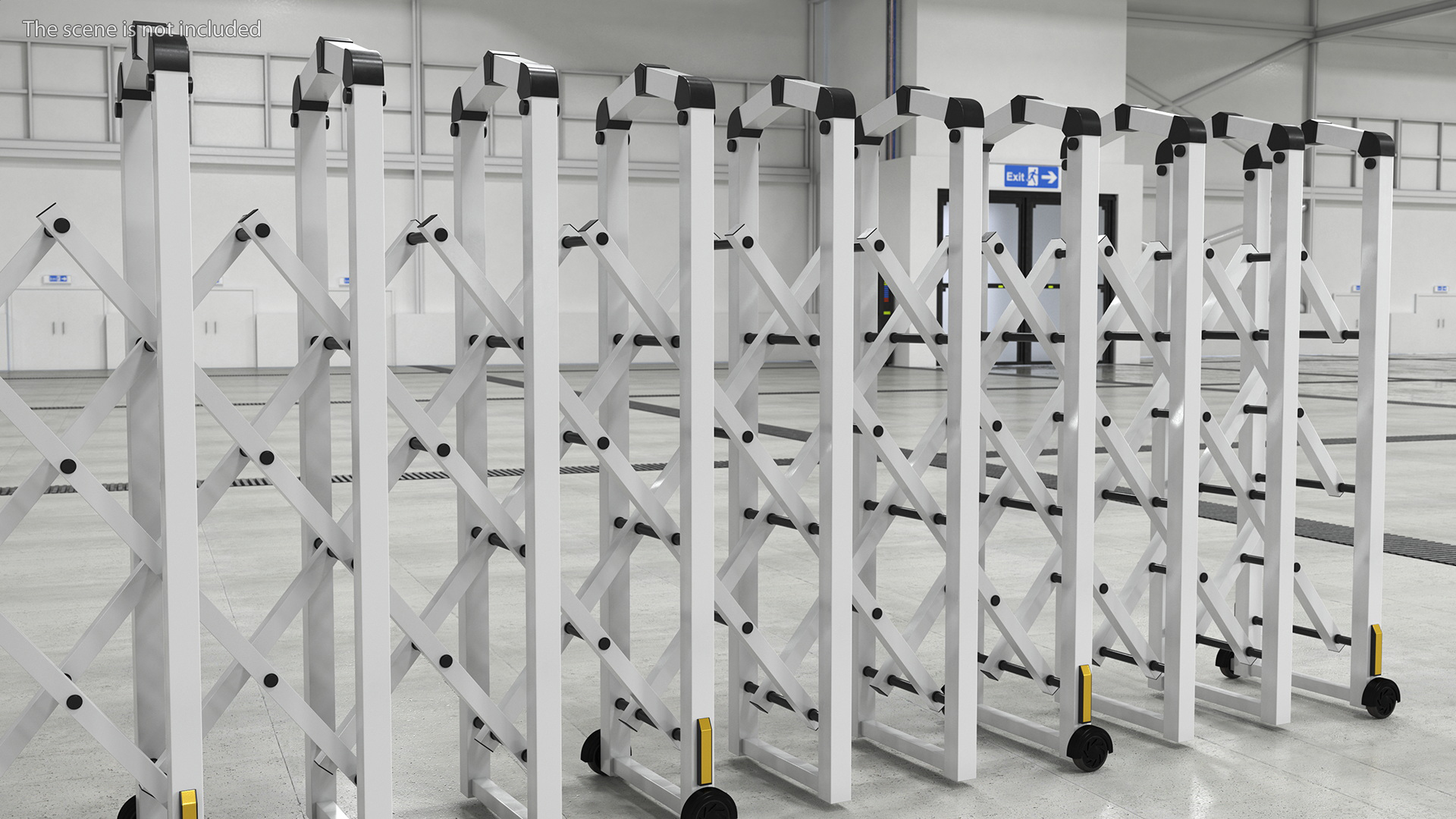 3D Electric Sliding Retractable Gate model