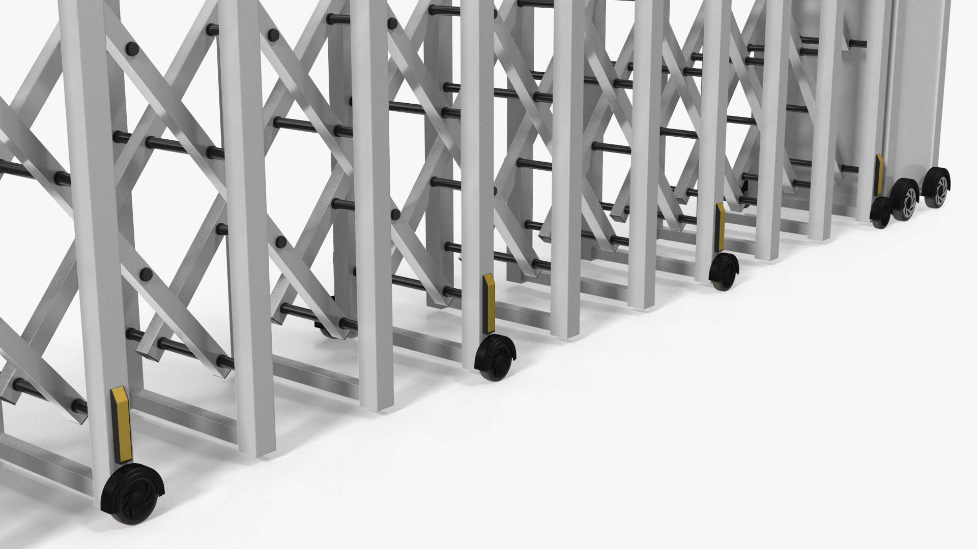 3D Electric Sliding Retractable Gate model