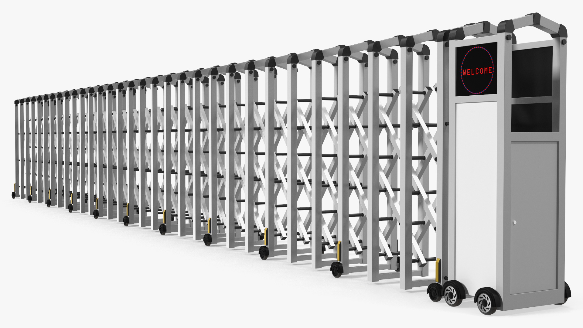 3D Electric Sliding Retractable Gate model