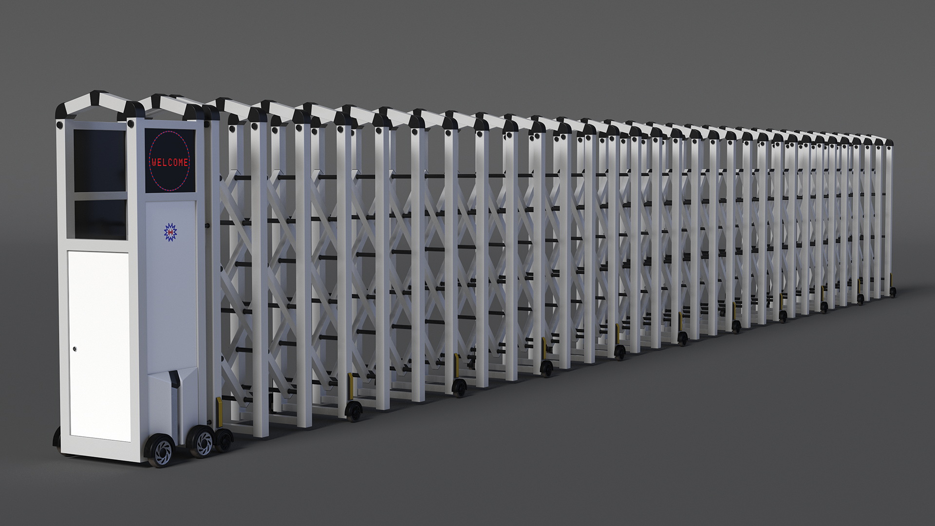3D Electric Sliding Retractable Gate model