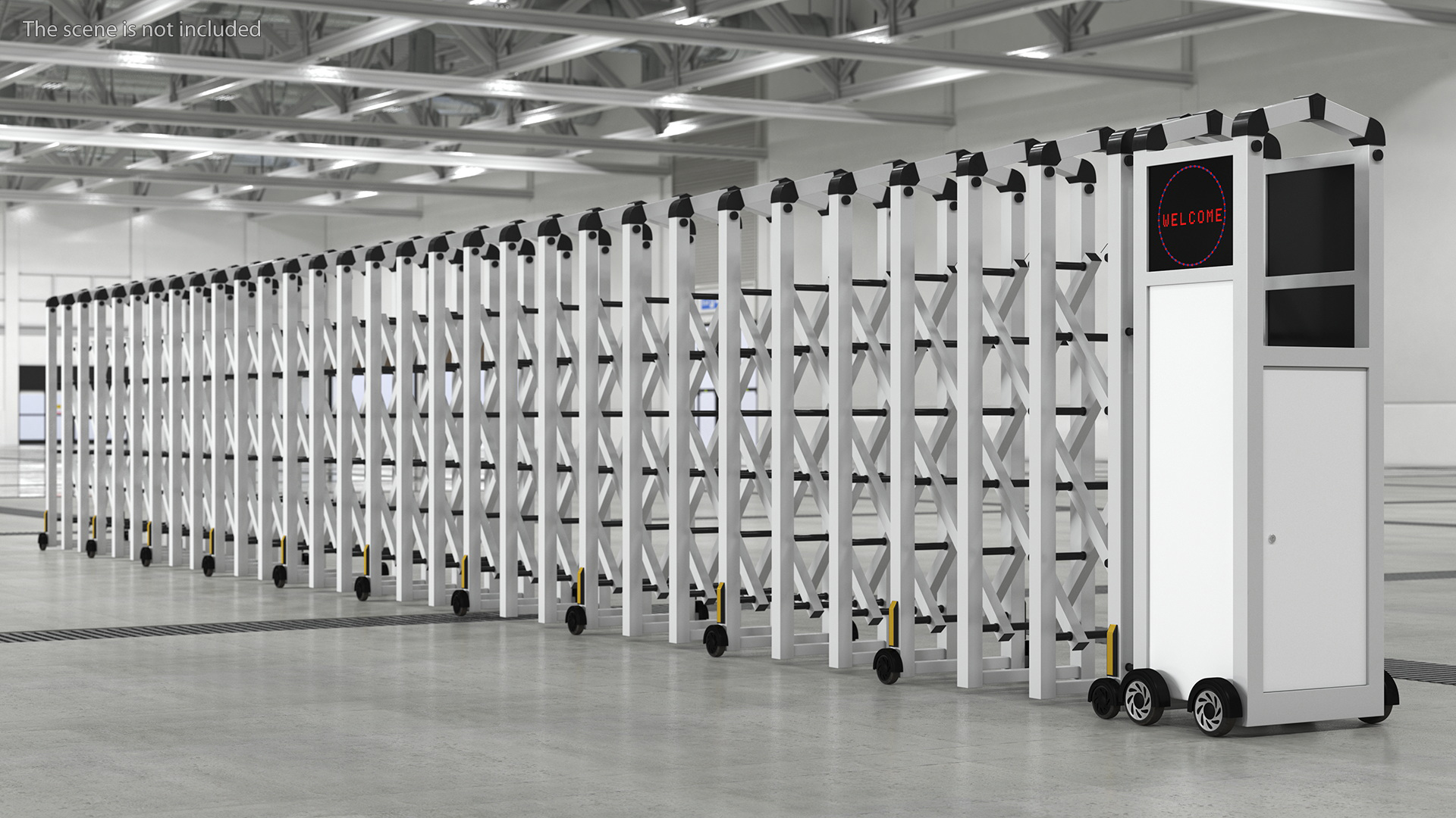 3D Electric Sliding Retractable Gate model