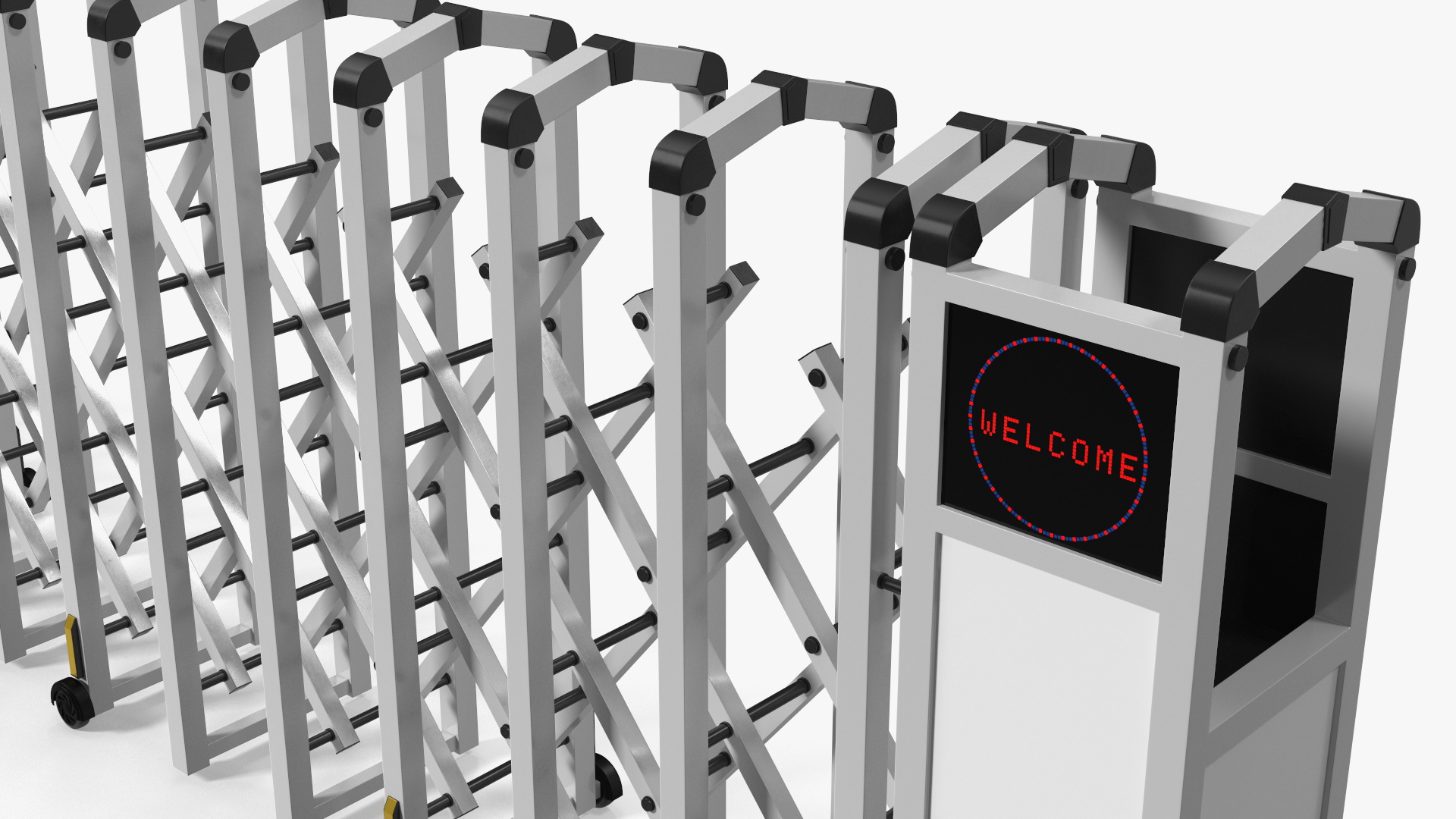 3D Electric Sliding Retractable Gate model