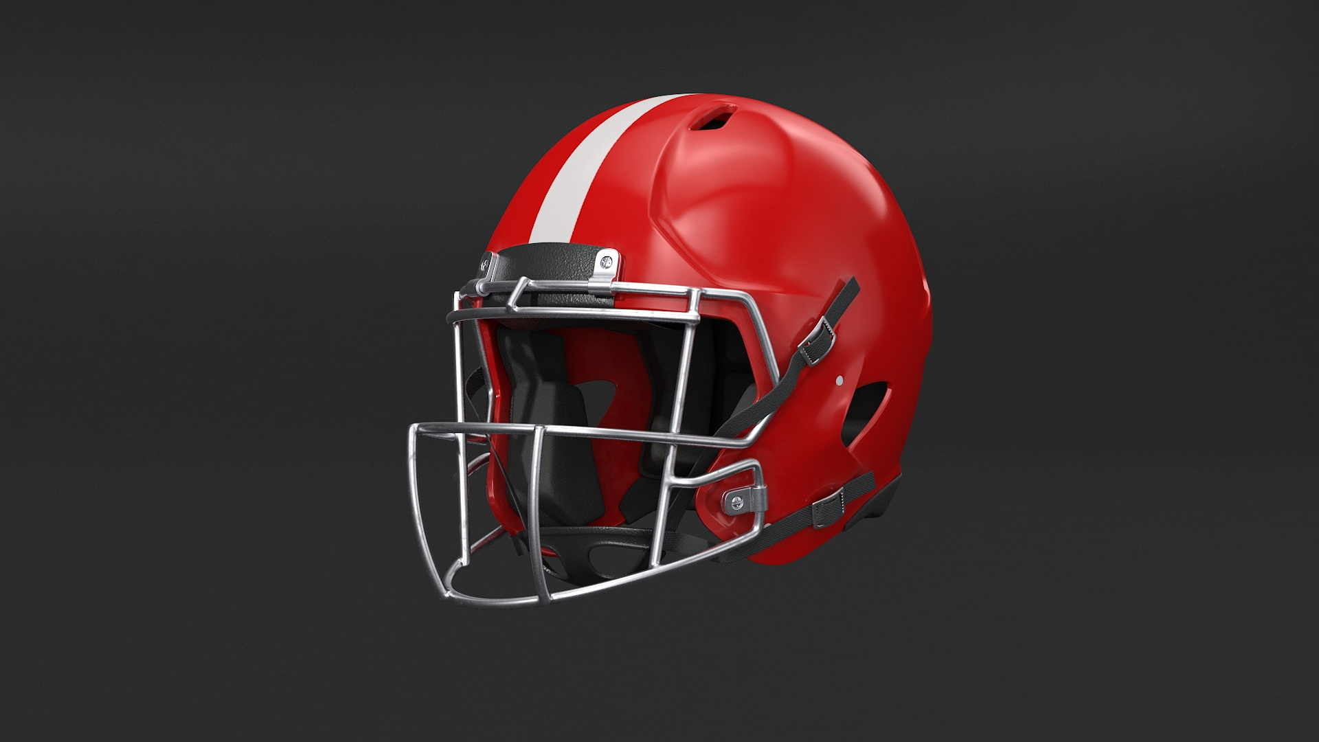 Red Uniform T-Pose American Football Players 3D model