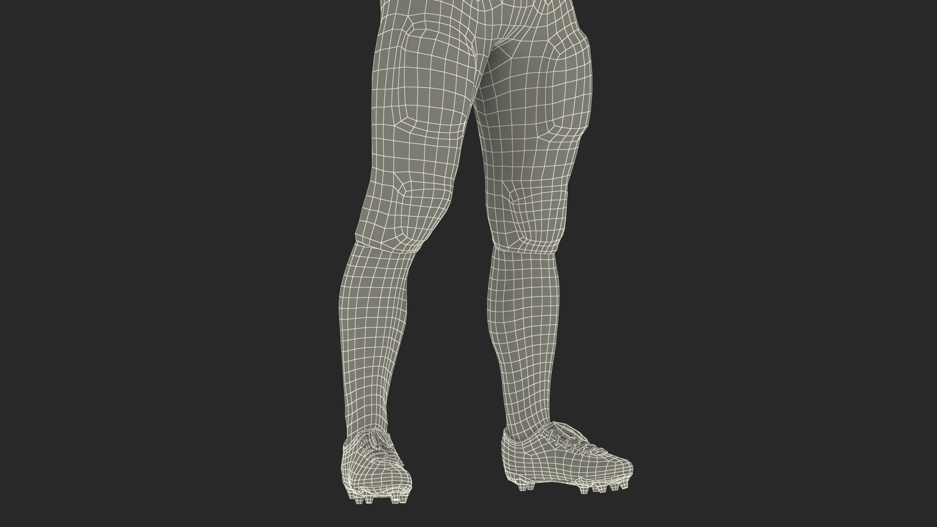 Red Uniform T-Pose American Football Players 3D model