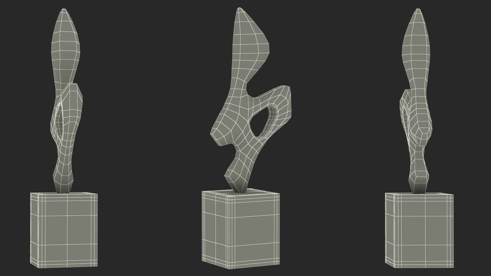 Home Decor Sculpture Silver 3D