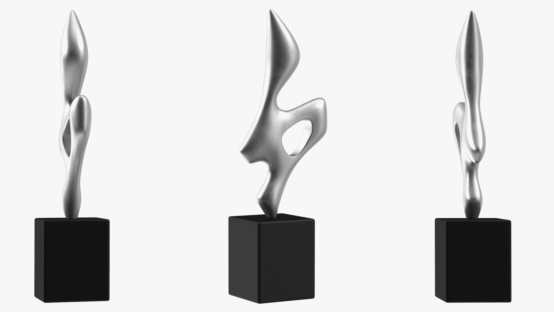 Home Decor Sculpture Silver 3D