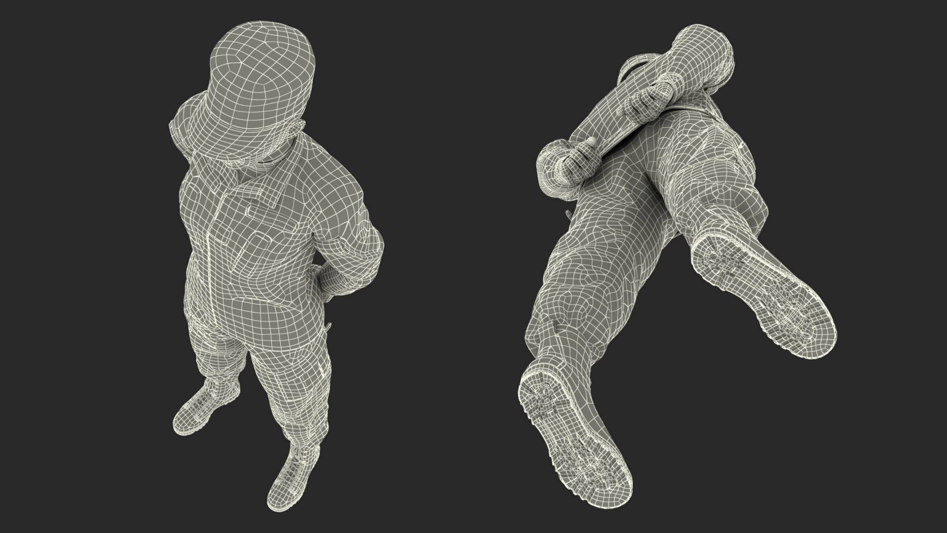 3D Female Soldier Military ACU Standing Pose