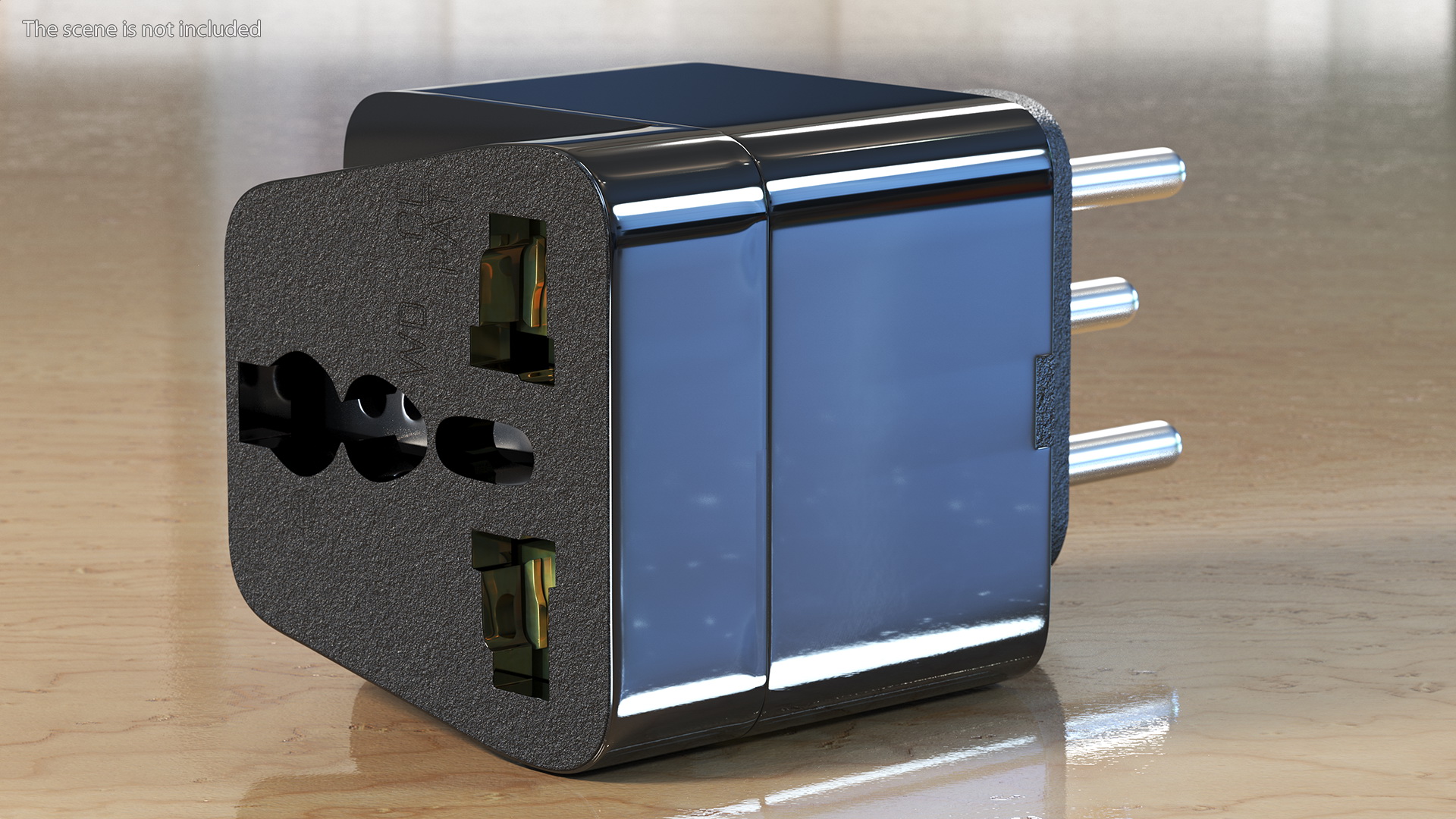 3D model Type J Universal Plug Adapter Black