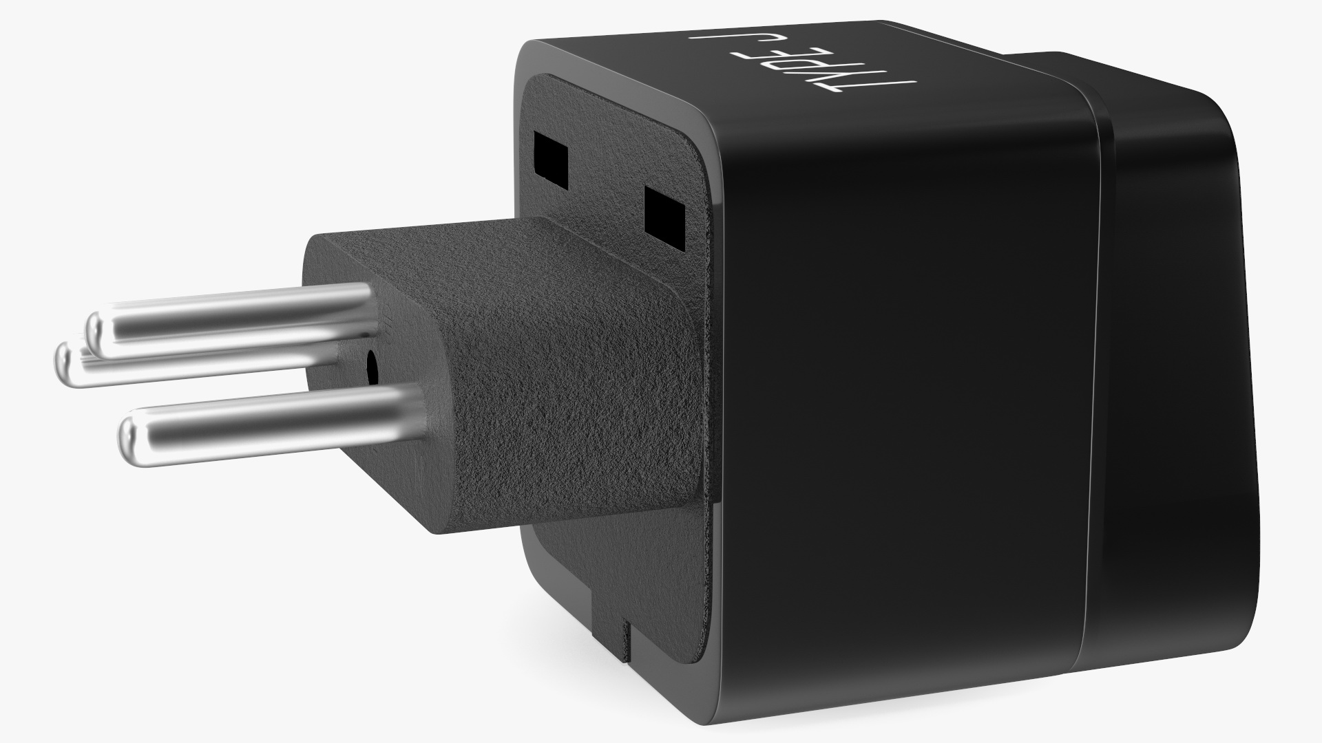 3D model Type J Universal Plug Adapter Black
