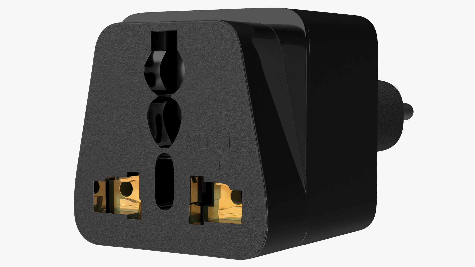 3D model Type J Universal Plug Adapter Black