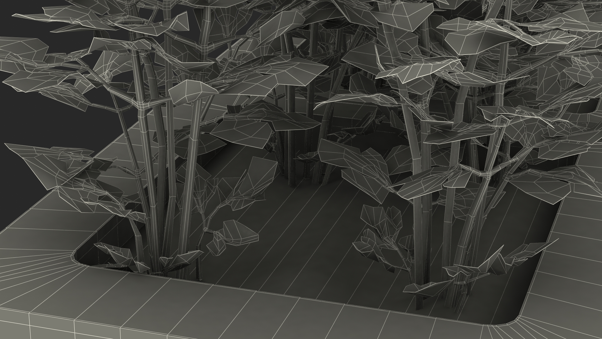 Cinder Block Garden with Parsley 3D
