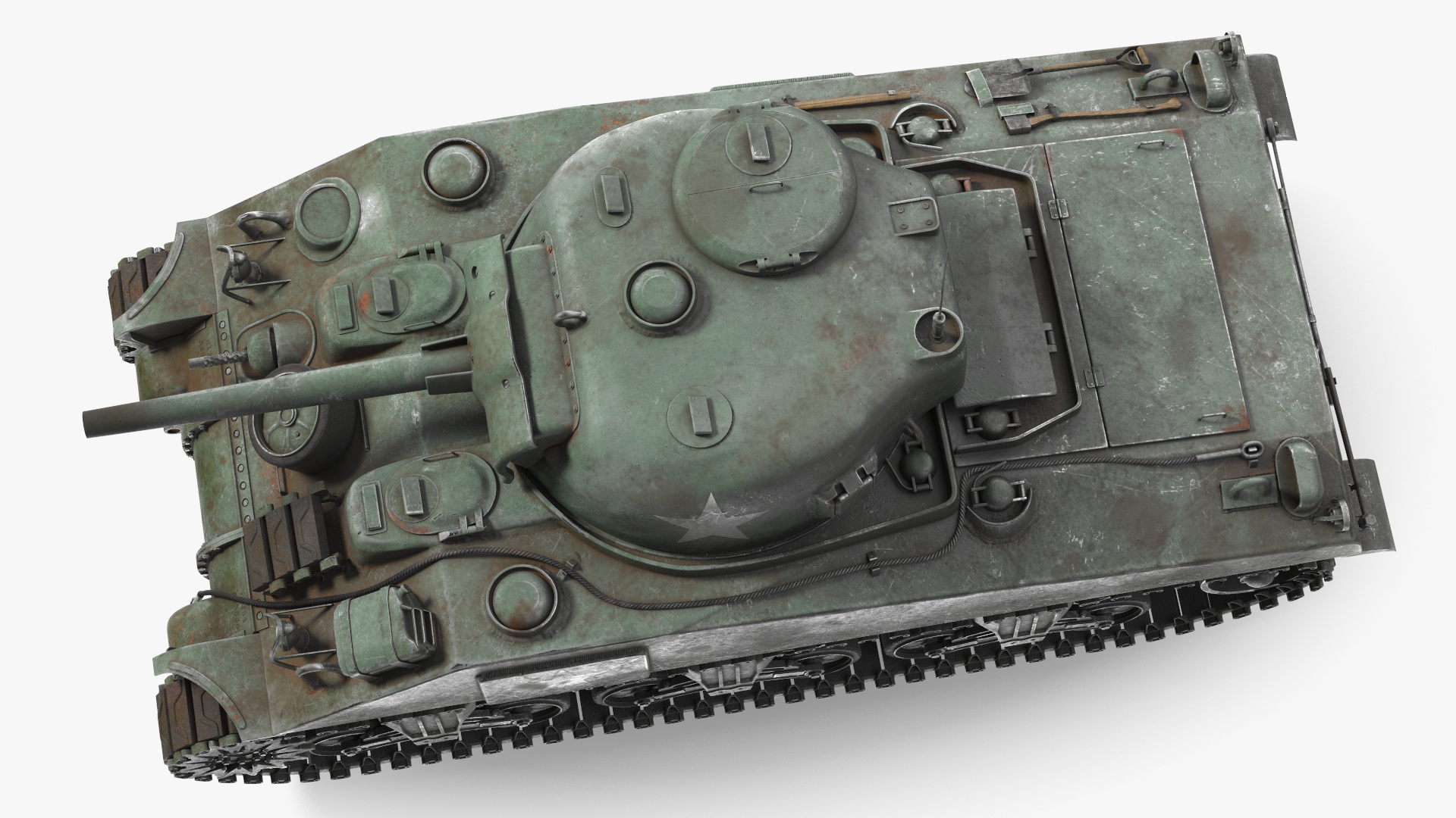 Combat M4 Sherman Tank 3D