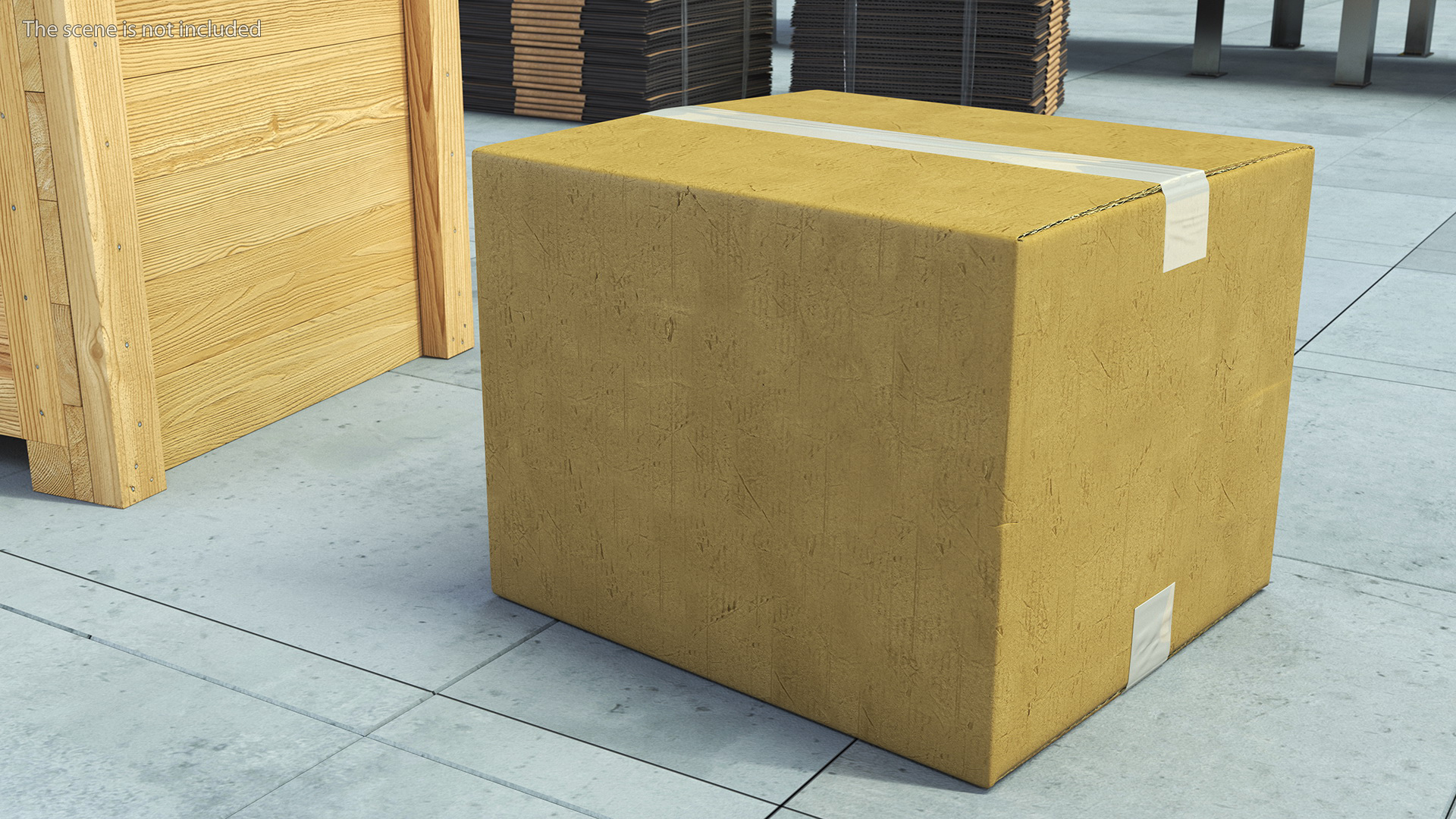 3D model Cardboard Moving Box