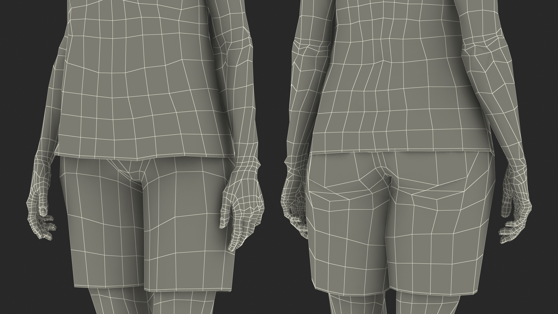 Korean Woman in Nightwear Standing 3D model