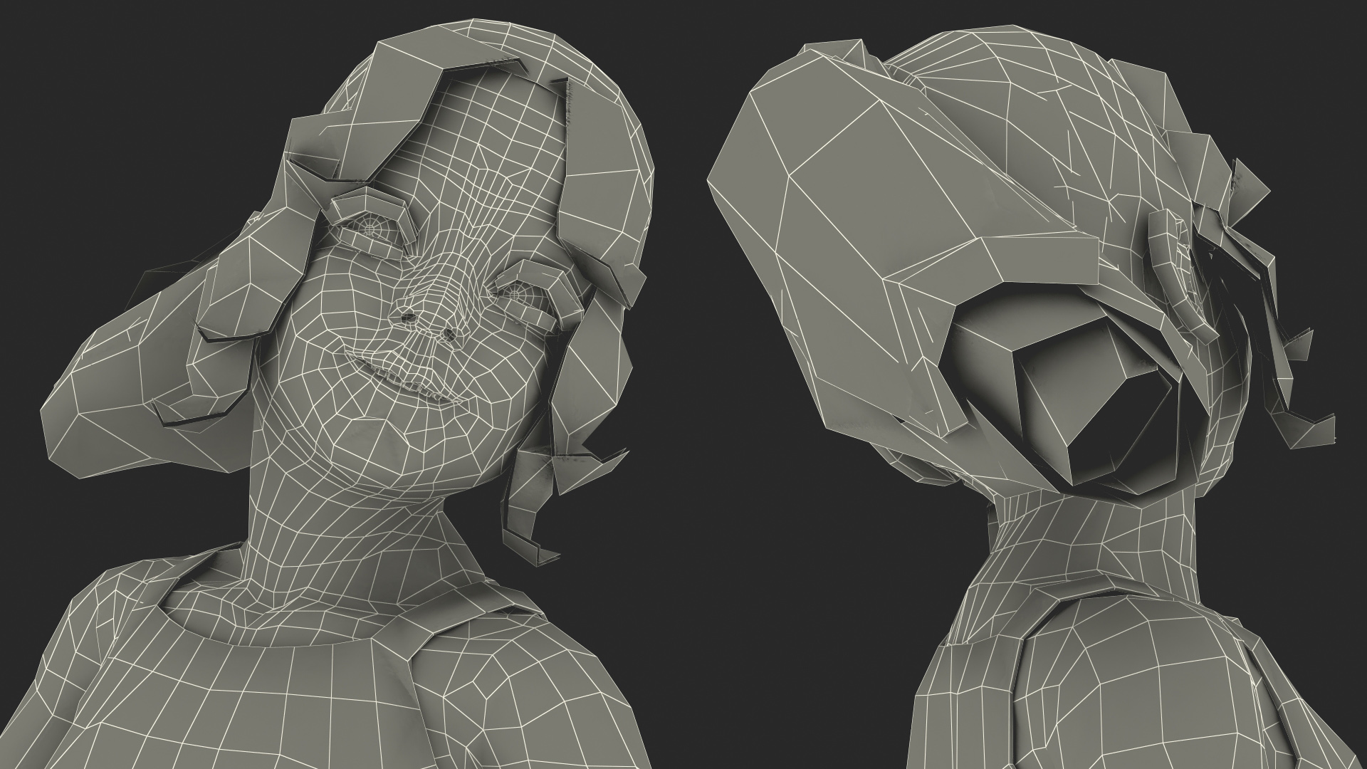 3D model Child Girl With Hoop