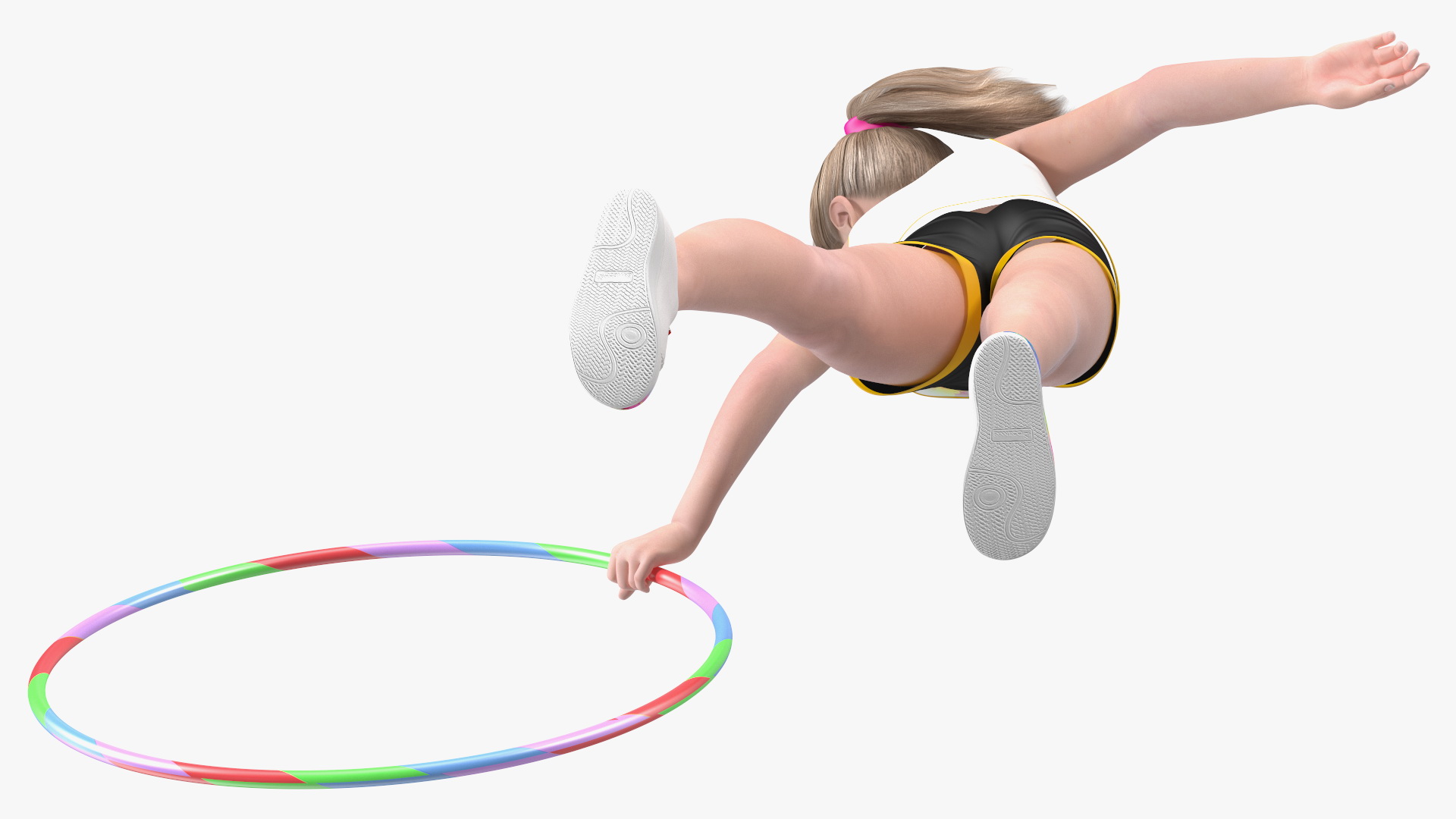 3D model Child Girl With Hoop