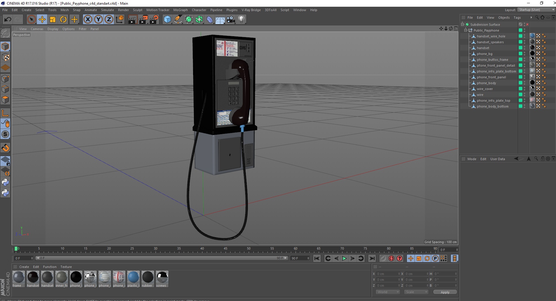 3D model Public Payphone