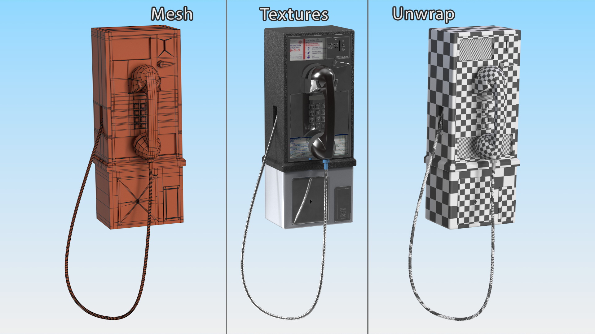3D model Public Payphone