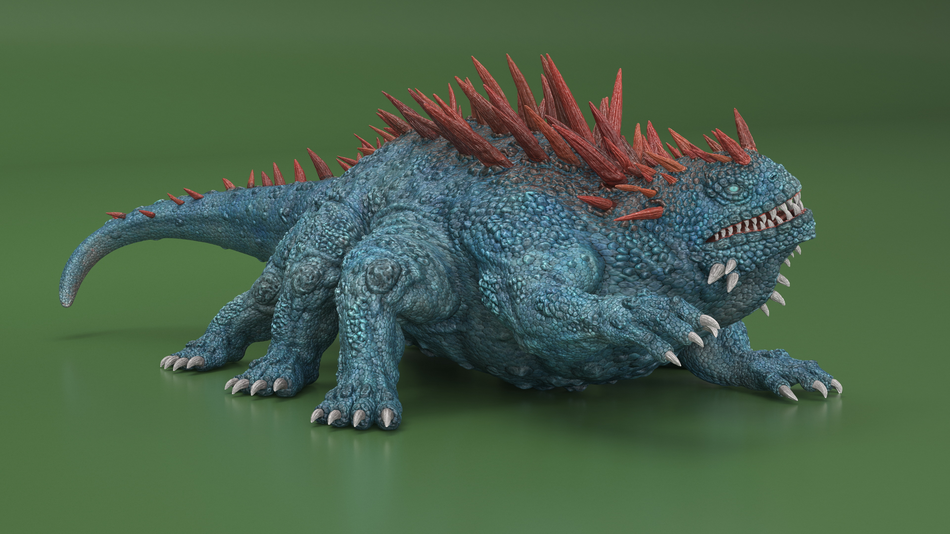 3D The Fantasy Creature Basilisk Rigged