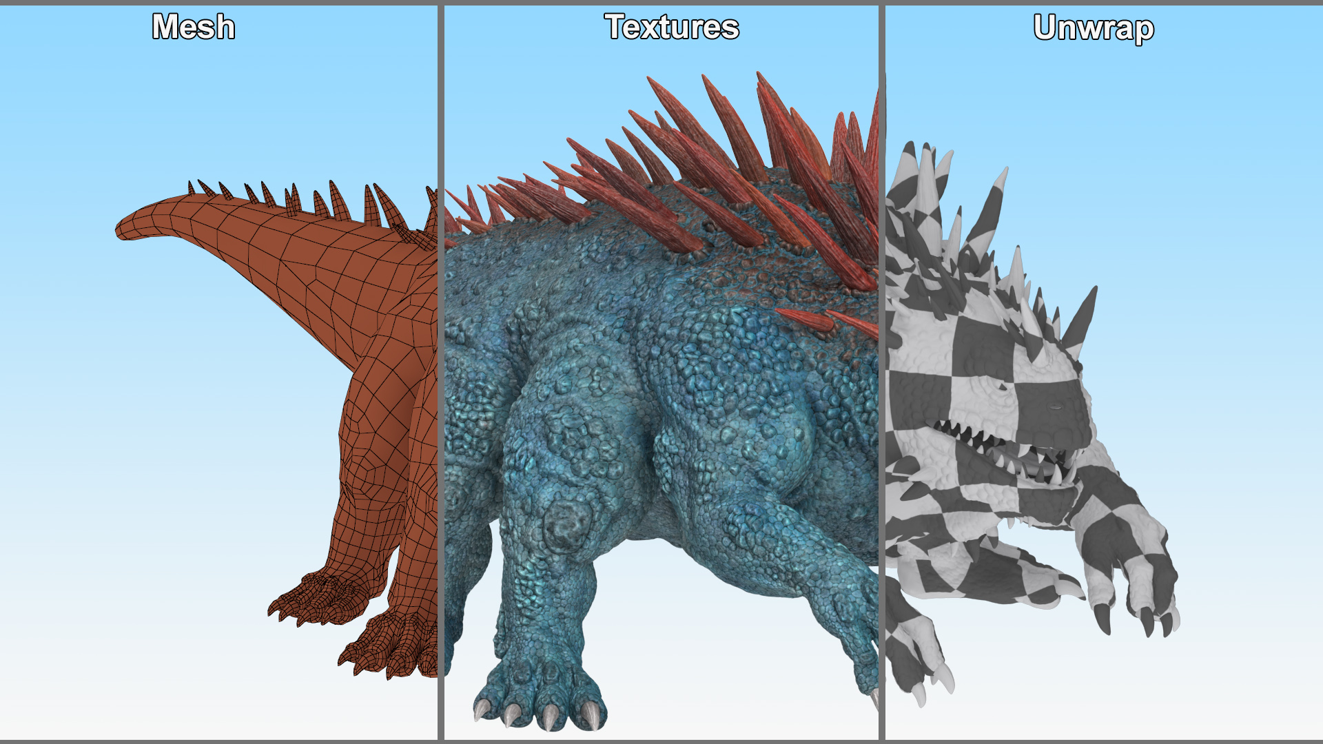 3D The Fantasy Creature Basilisk Rigged
