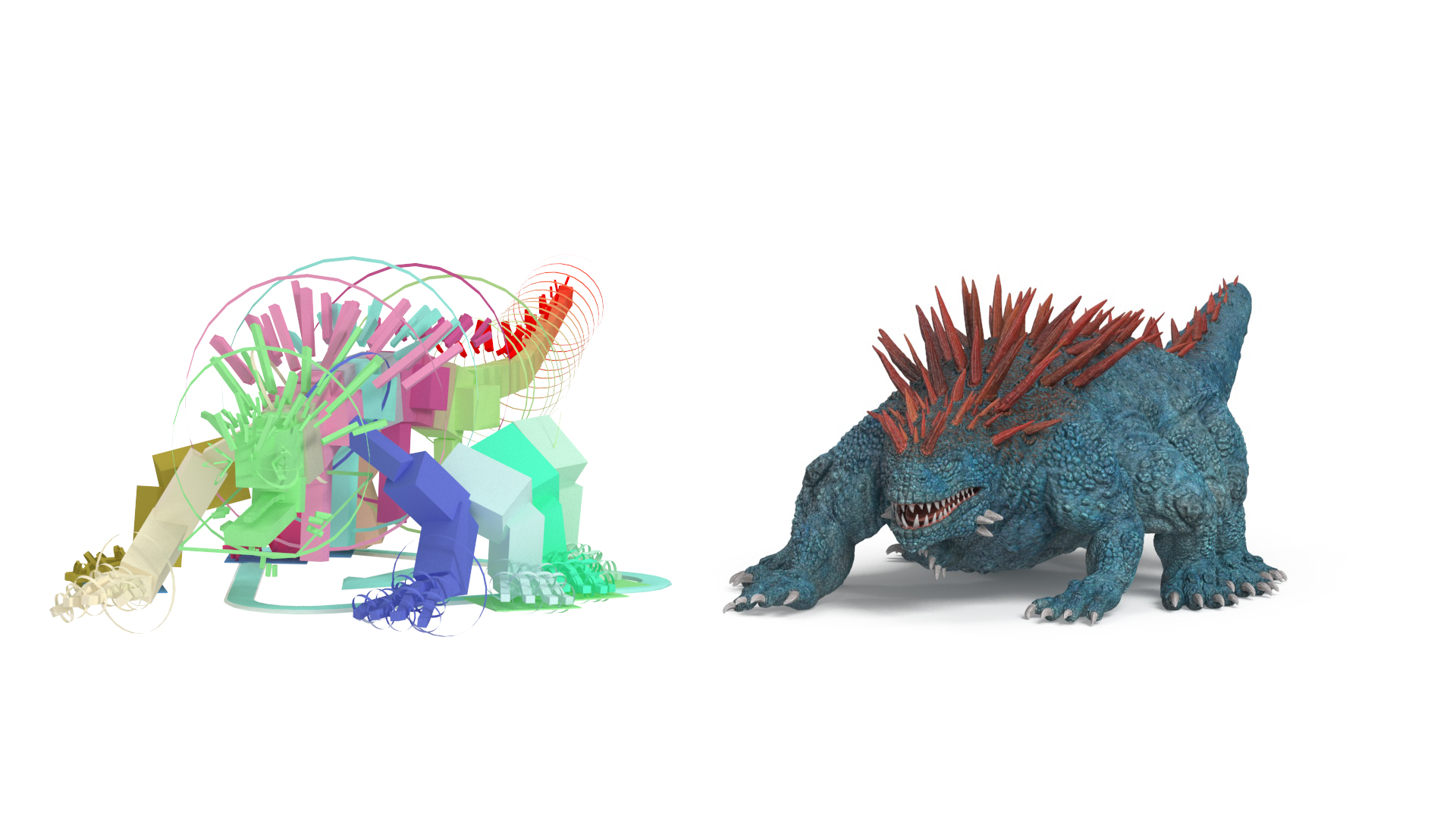 3D The Fantasy Creature Basilisk Rigged