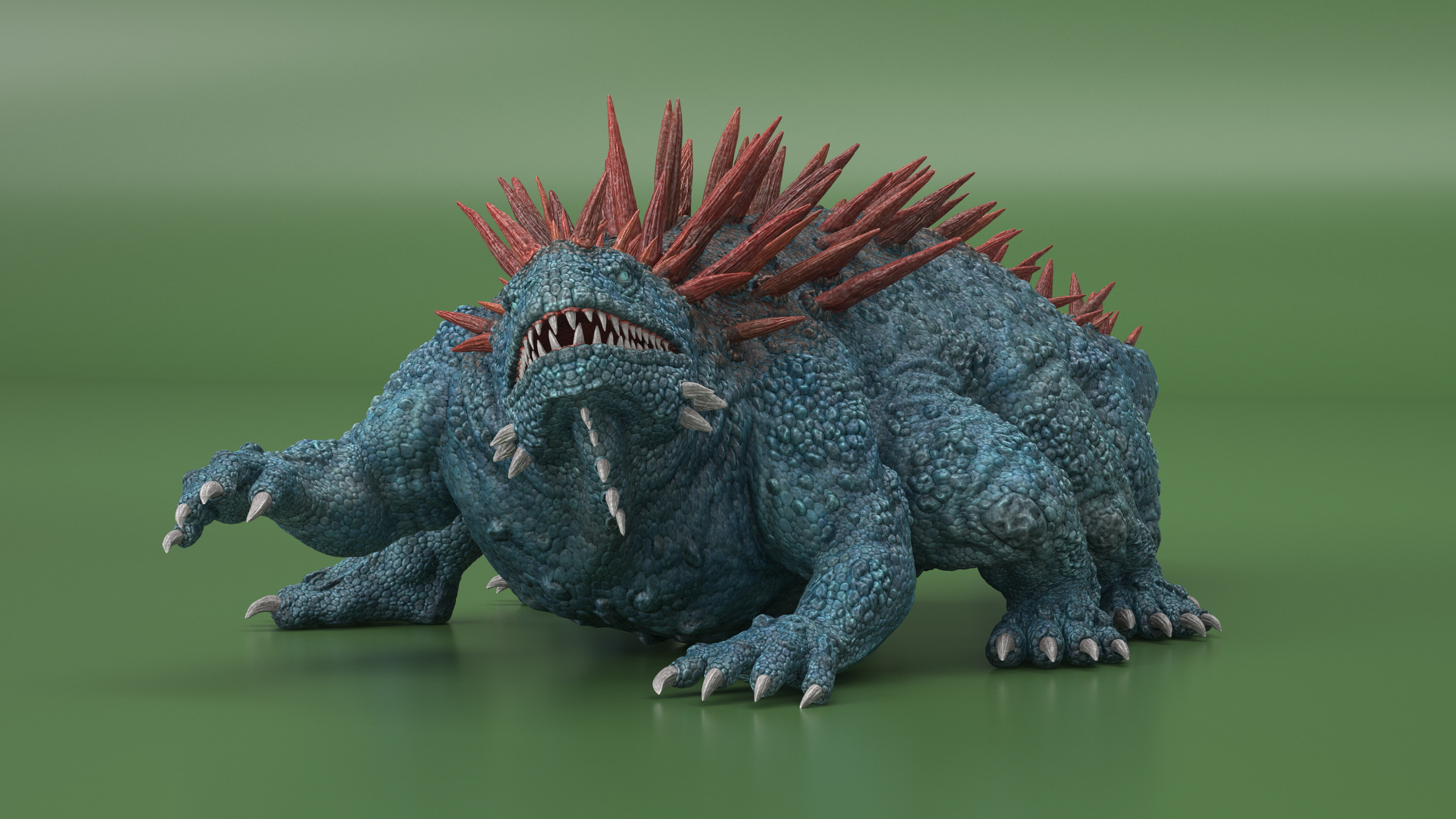 3D The Fantasy Creature Basilisk Rigged