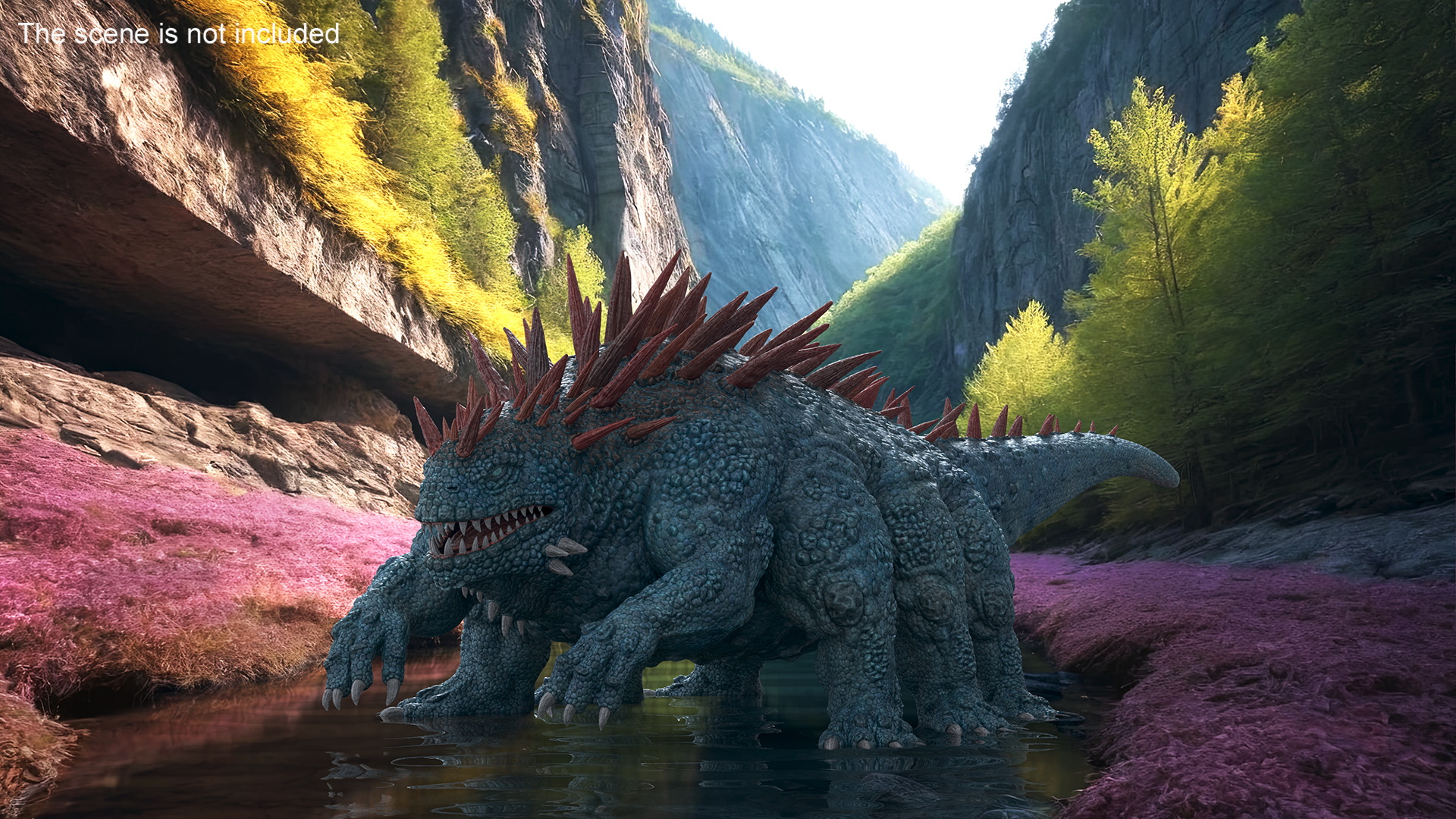 3D The Fantasy Creature Basilisk Rigged
