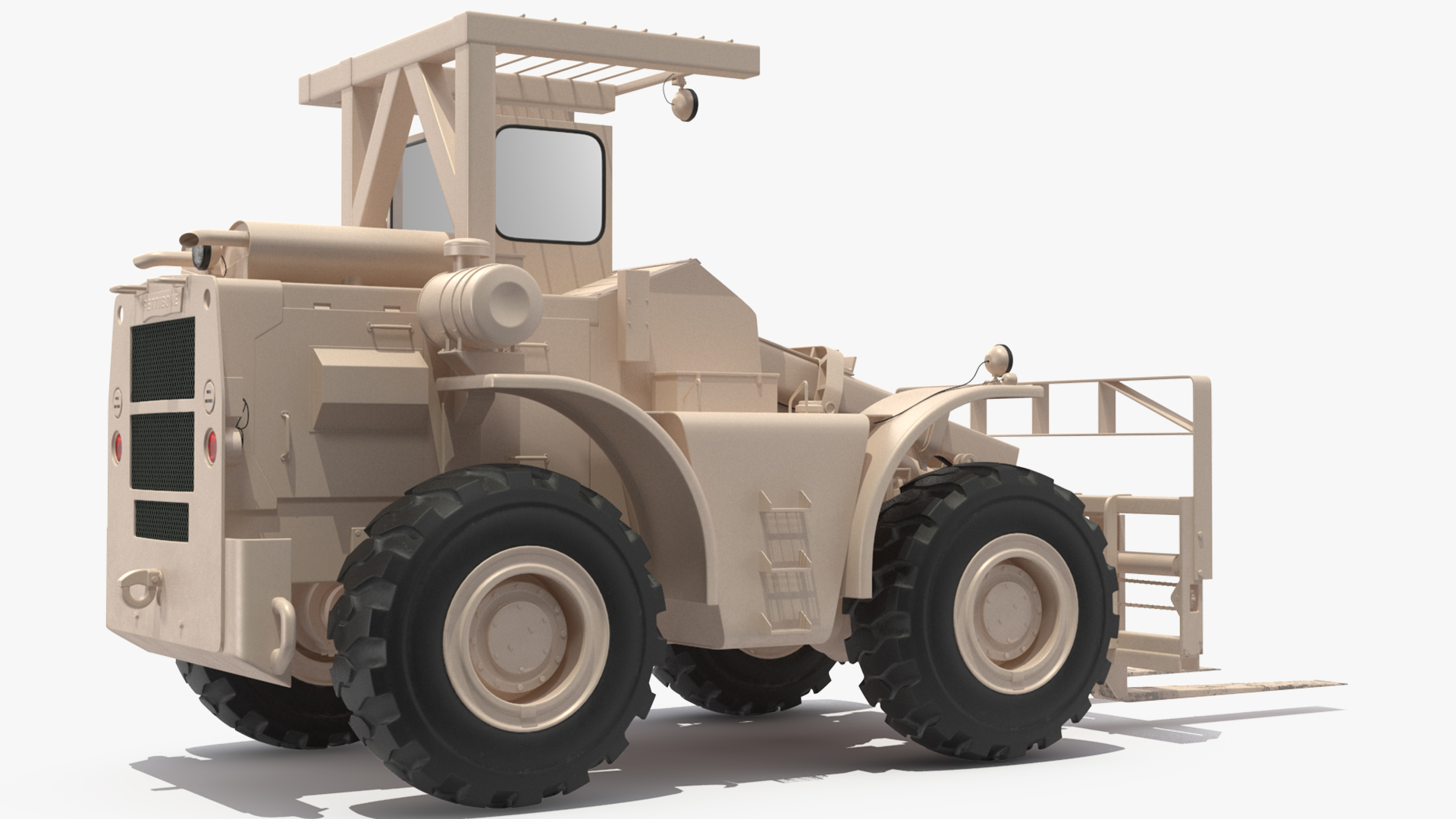 3D Pettibone Rough Terrain Military Forklift Sand Rigged model