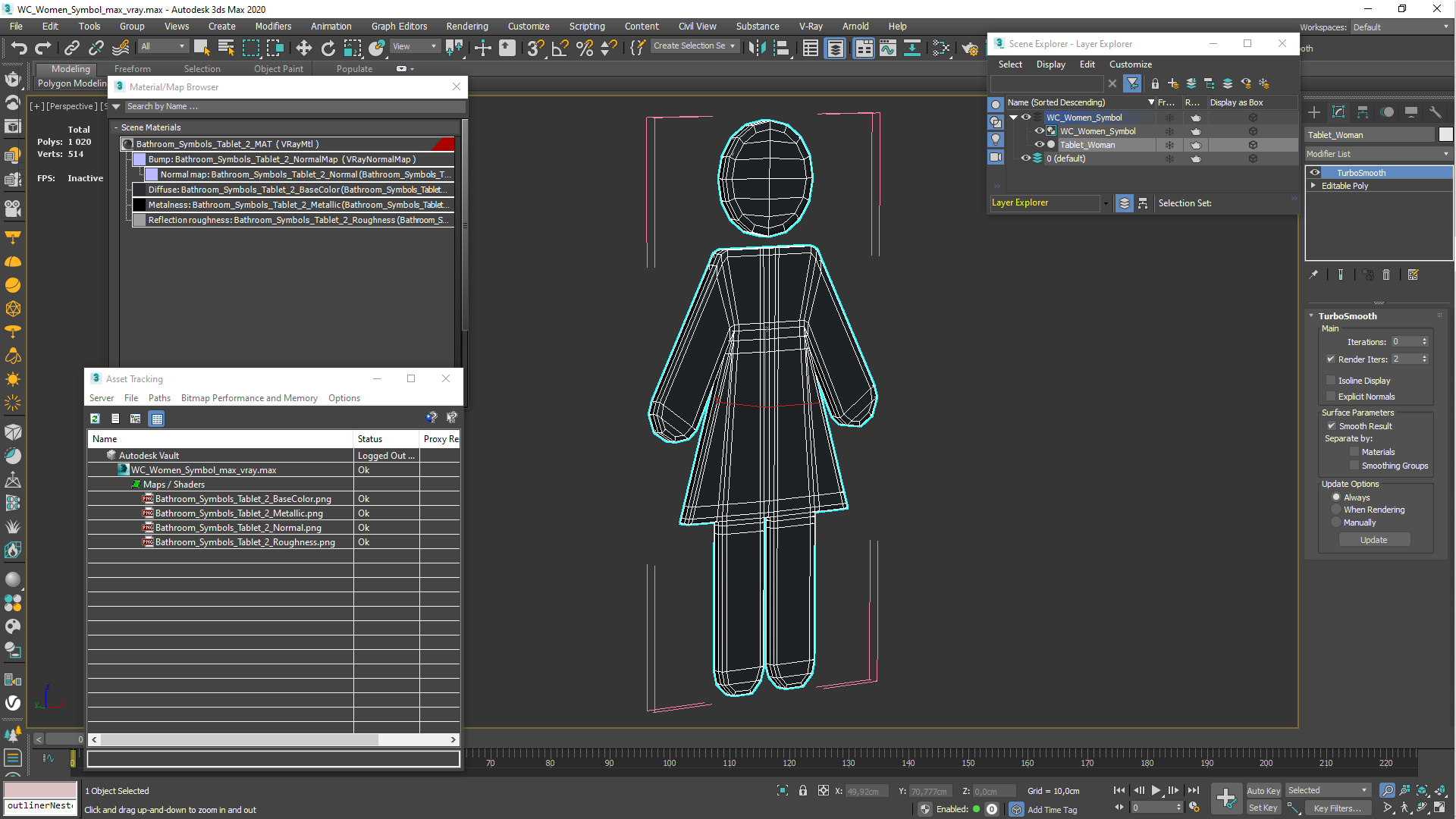 3D model WC Women Symbol