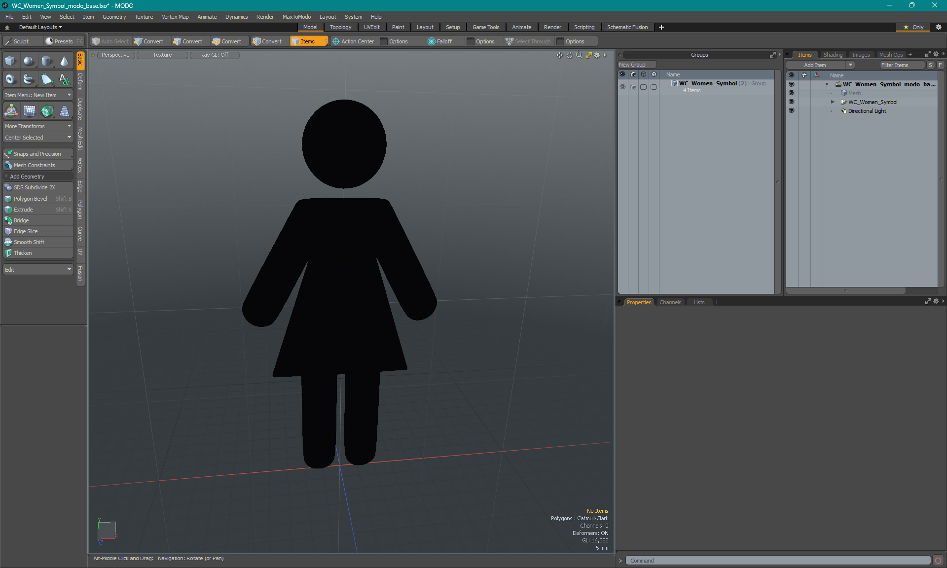 3D model WC Women Symbol