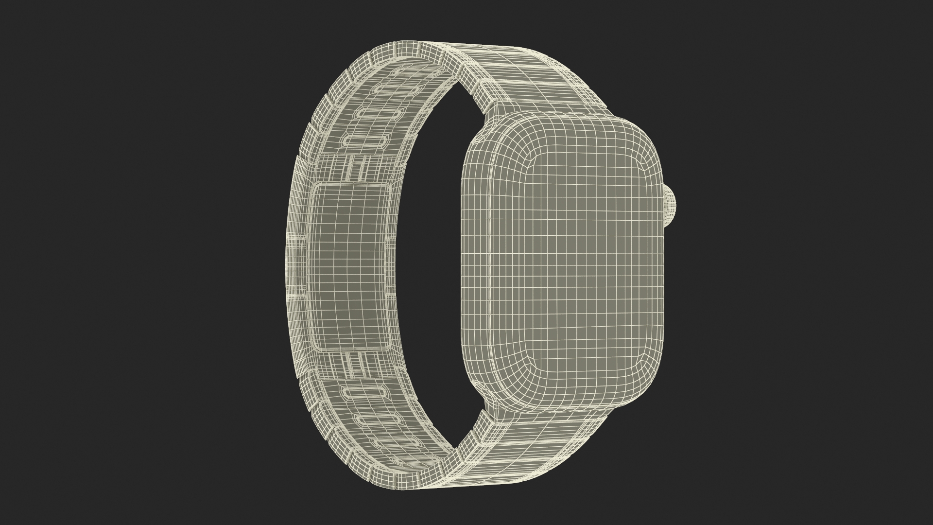 3D model Apple Smartwatch Series 10 Slate Titanium on Wrist Hand