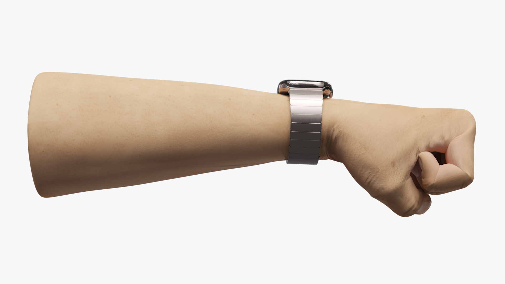 3D model Apple Smartwatch Series 10 Slate Titanium on Wrist Hand