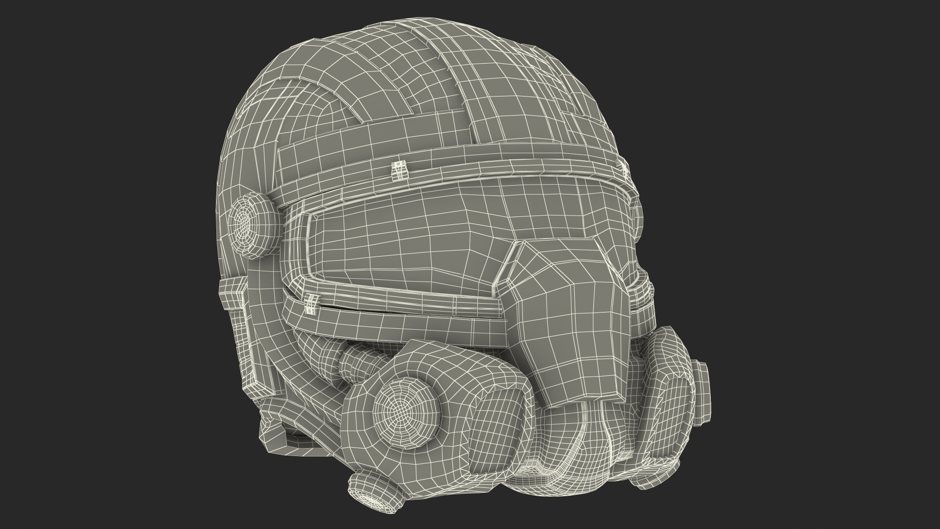 SciFi Helmet Blue 3D
