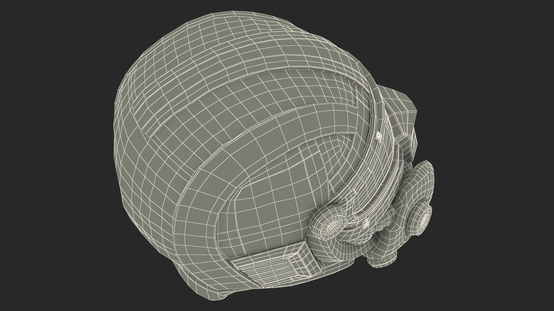 SciFi Helmet Blue 3D