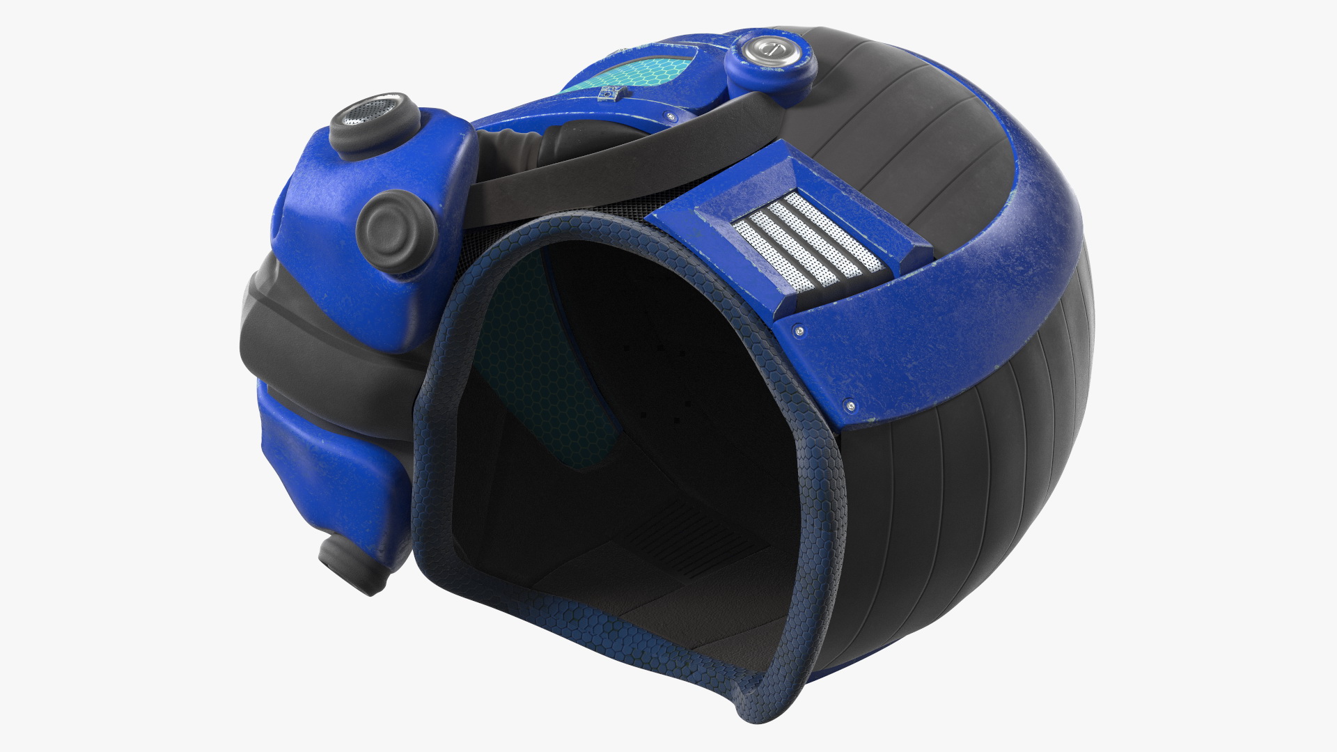 SciFi Helmet Blue 3D