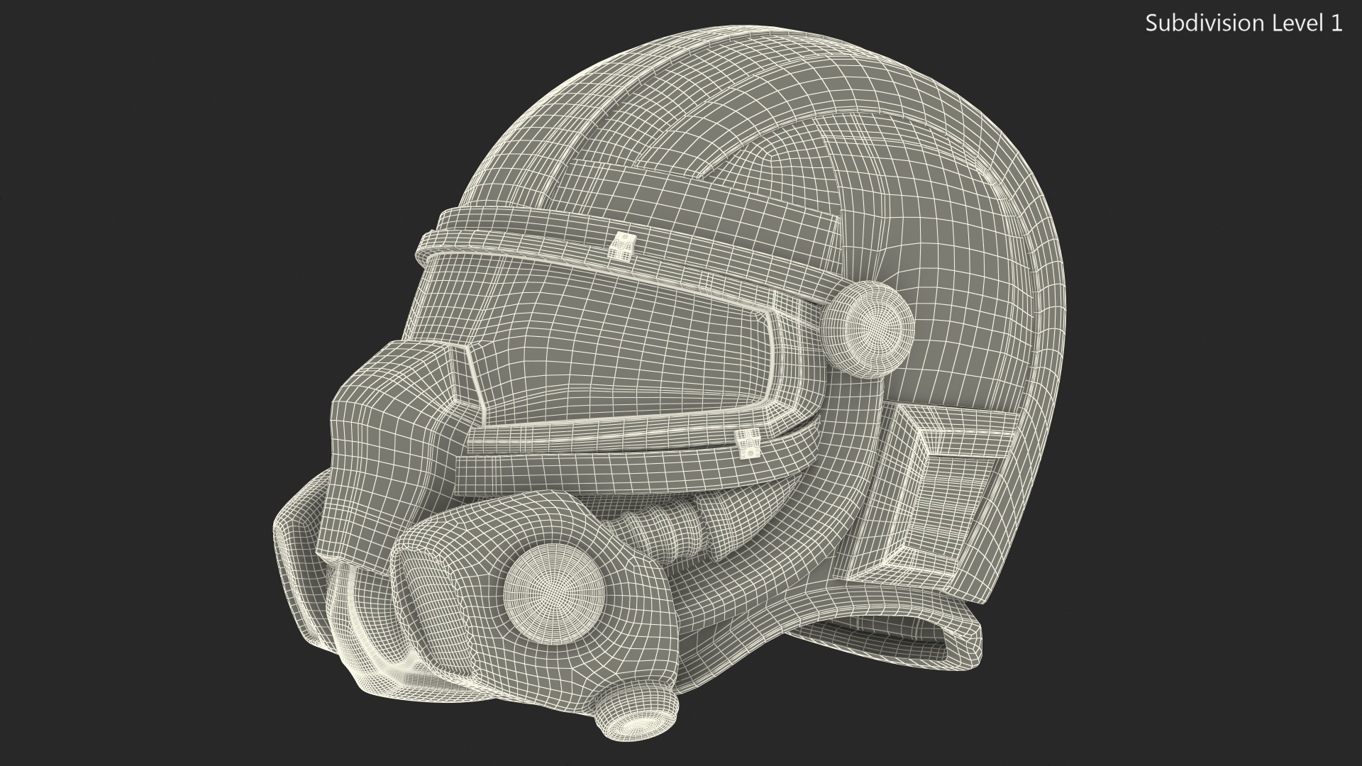 SciFi Helmet Blue 3D