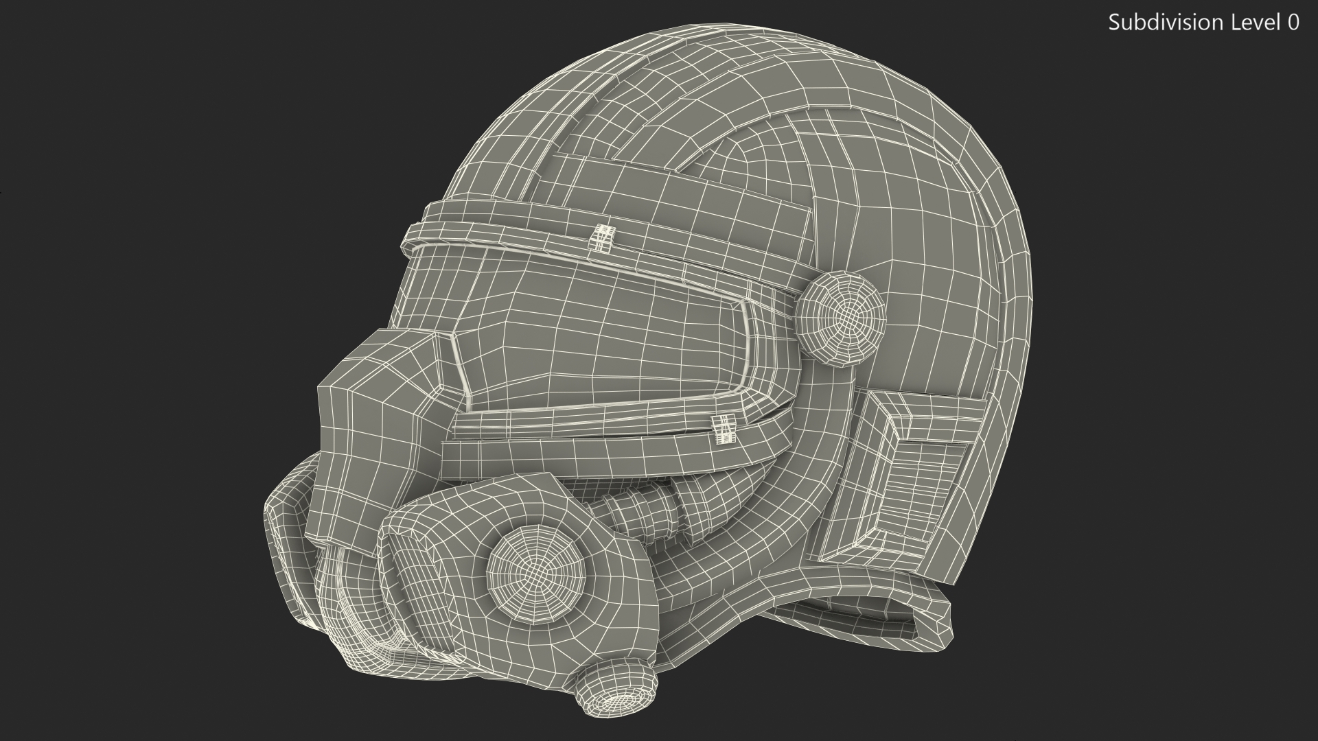 SciFi Helmet Blue 3D