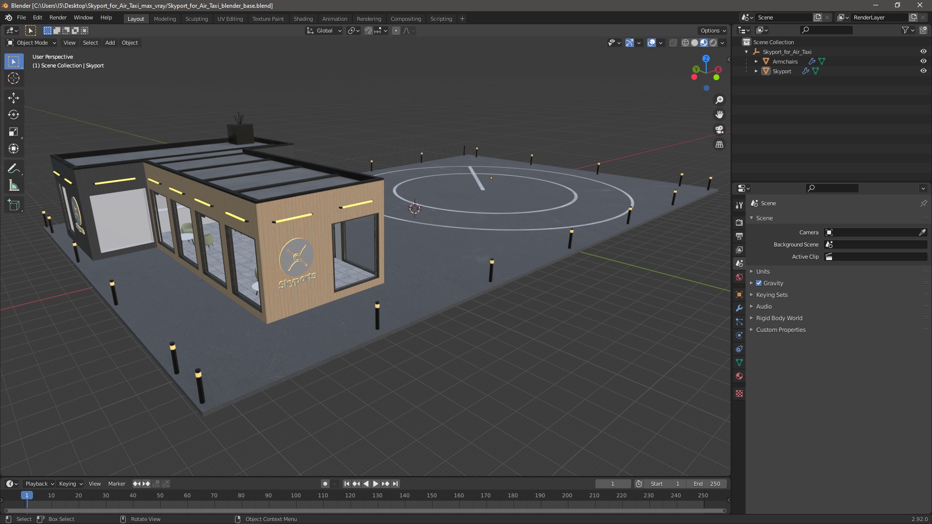 3D model Skyport for Air Taxi