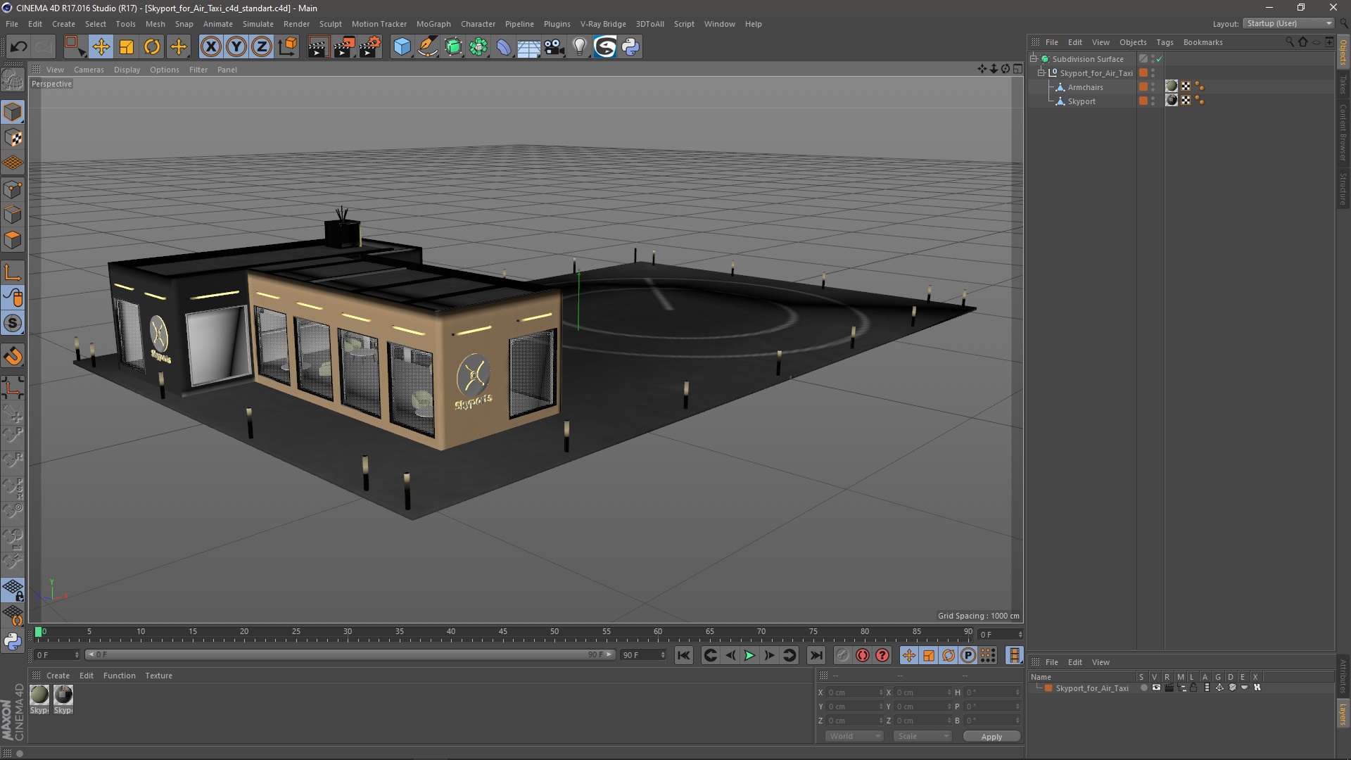 3D model Skyport for Air Taxi