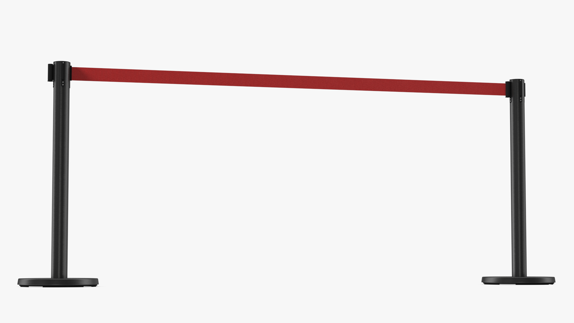 Black Flexibarrier Red Belt Stanchion 3D