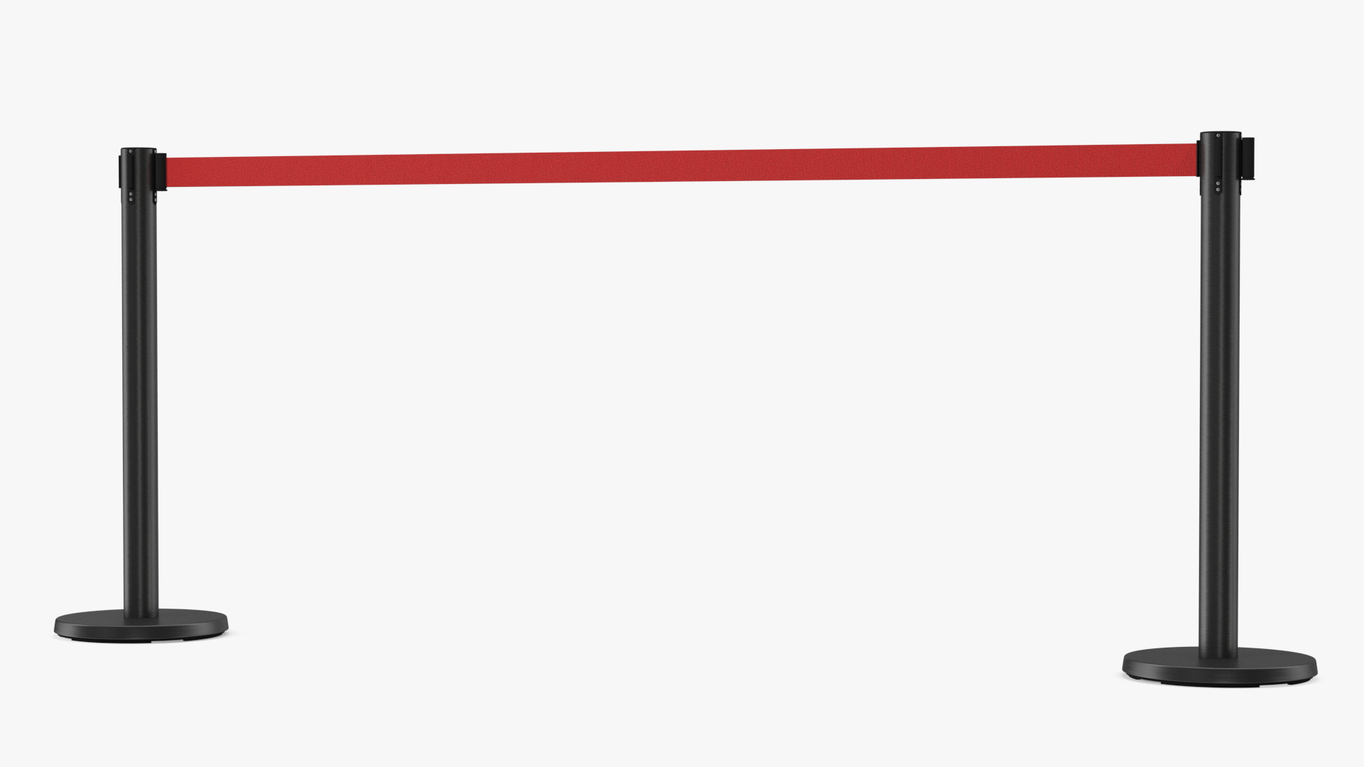 Black Flexibarrier Red Belt Stanchion 3D