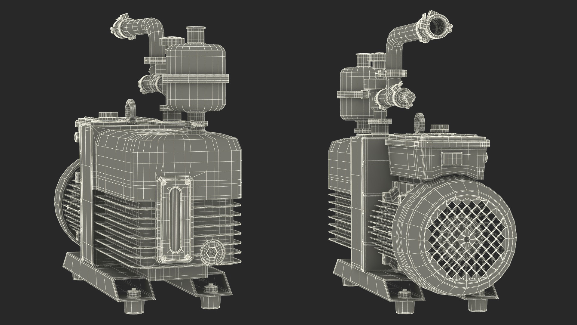 Dual Stage Vacuum Pump 3D