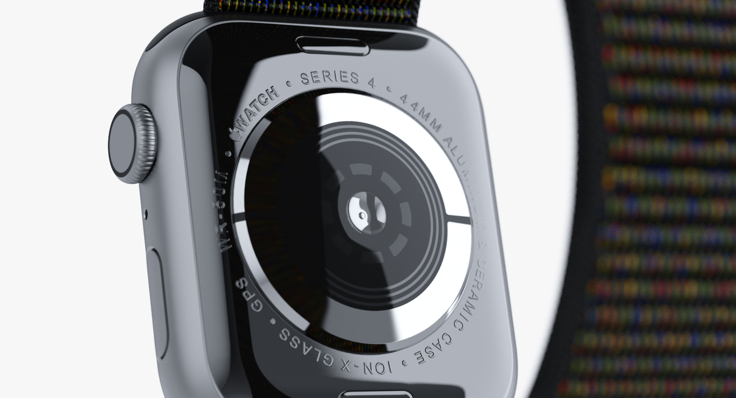 Apple Watch with Seashell Sport Loop Black 3D